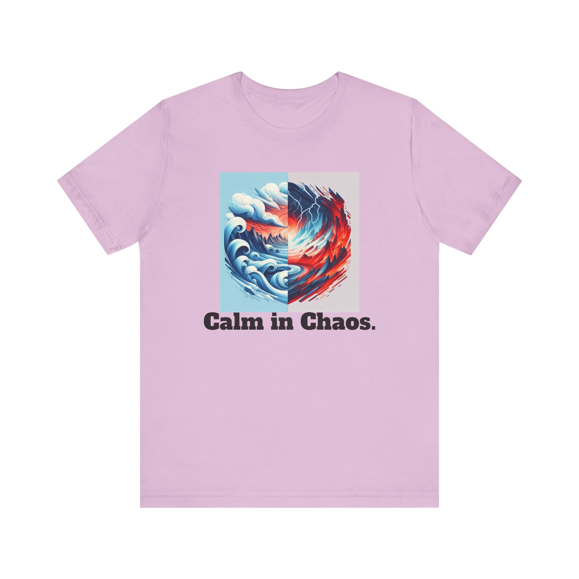 Calm in Chaos Unisex Short Sleeve Tee - Inspirational Graphic T-Shirt