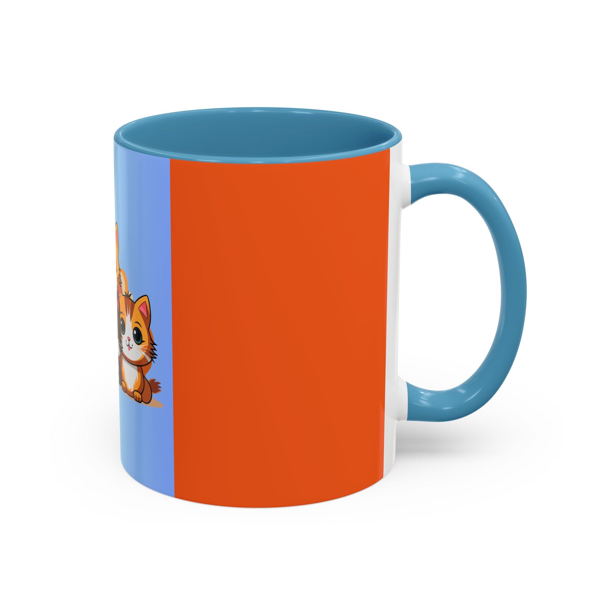 Cute Cat Family Accent Coffee Mug - Perfect Gift for Cat Lovers