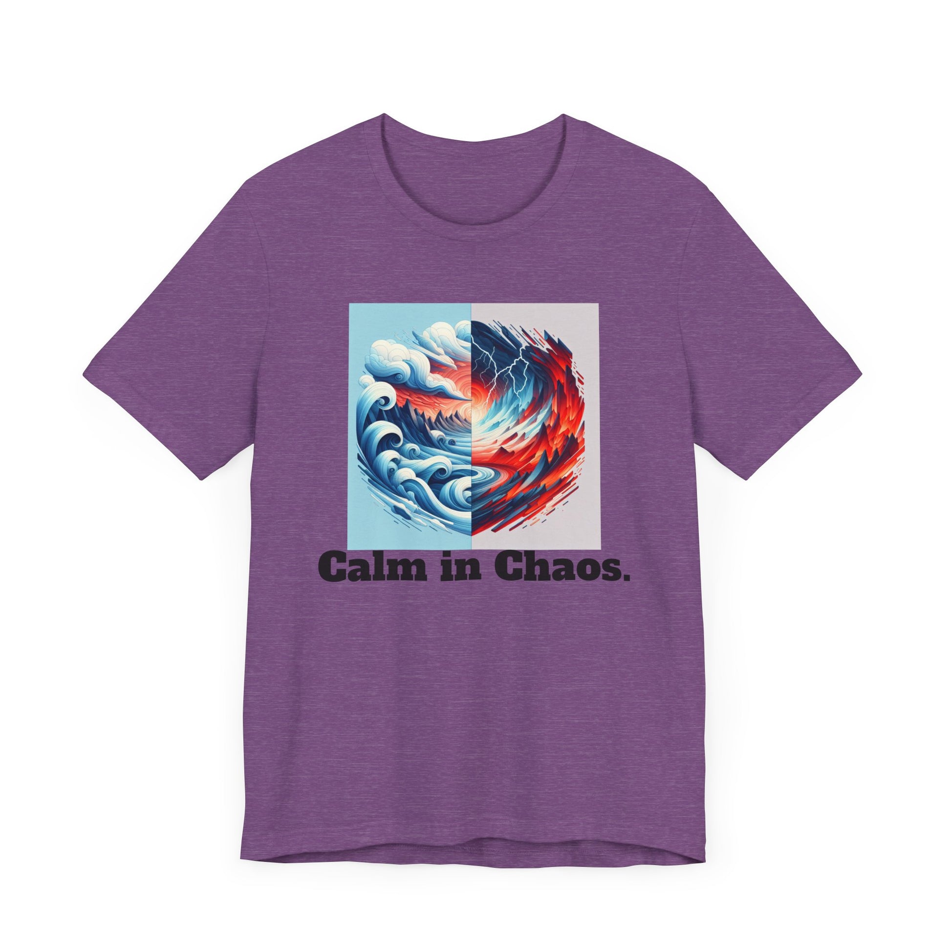 Calm in Chaos Unisex Short Sleeve Tee - Inspirational Graphic T-Shirt
