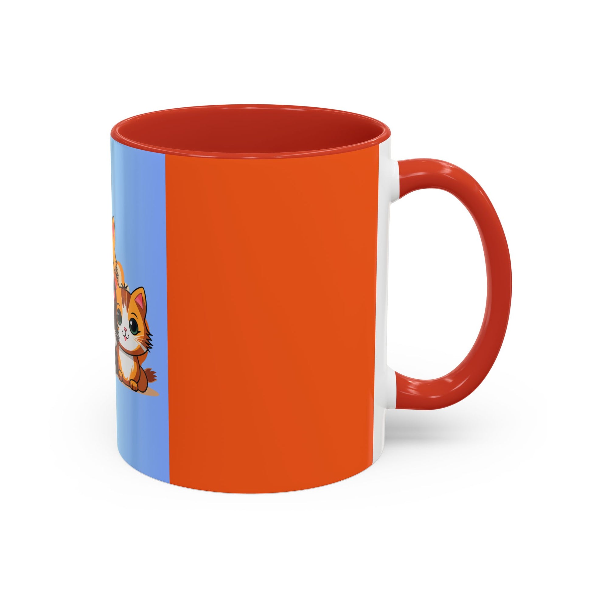 Cute Cat Family Accent Coffee Mug - Perfect Gift for Cat Lovers