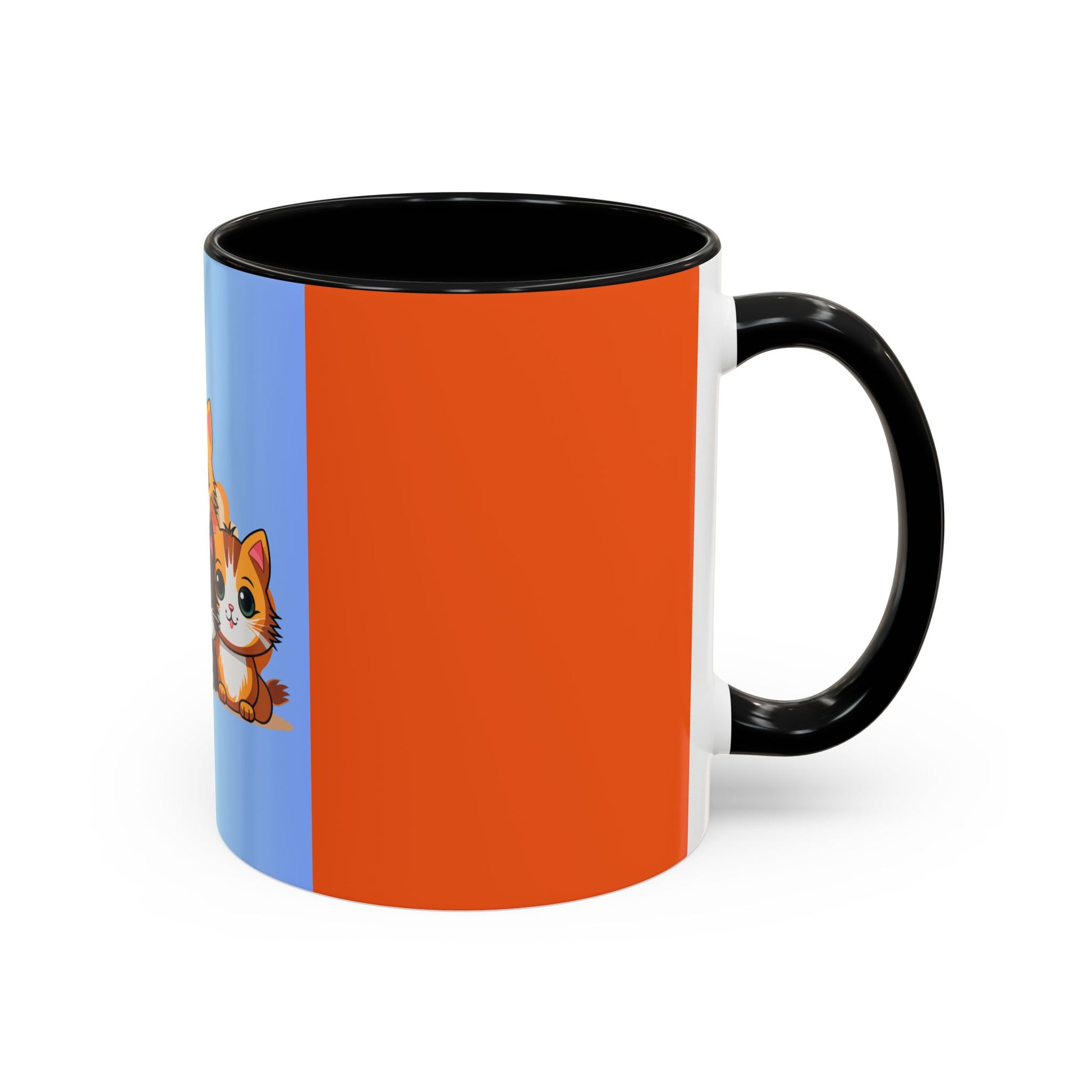 Cute Cat Family Accent Coffee Mug - Perfect Gift for Cat Lovers