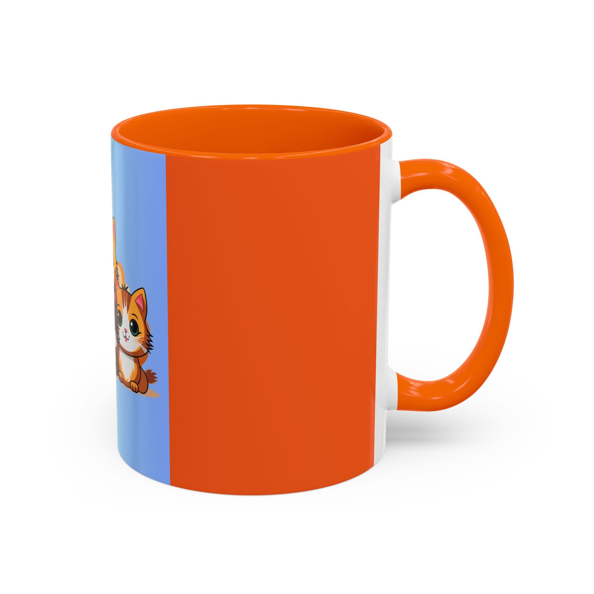 Cute Cat Family Accent Coffee Mug - Perfect Gift for Cat Lovers