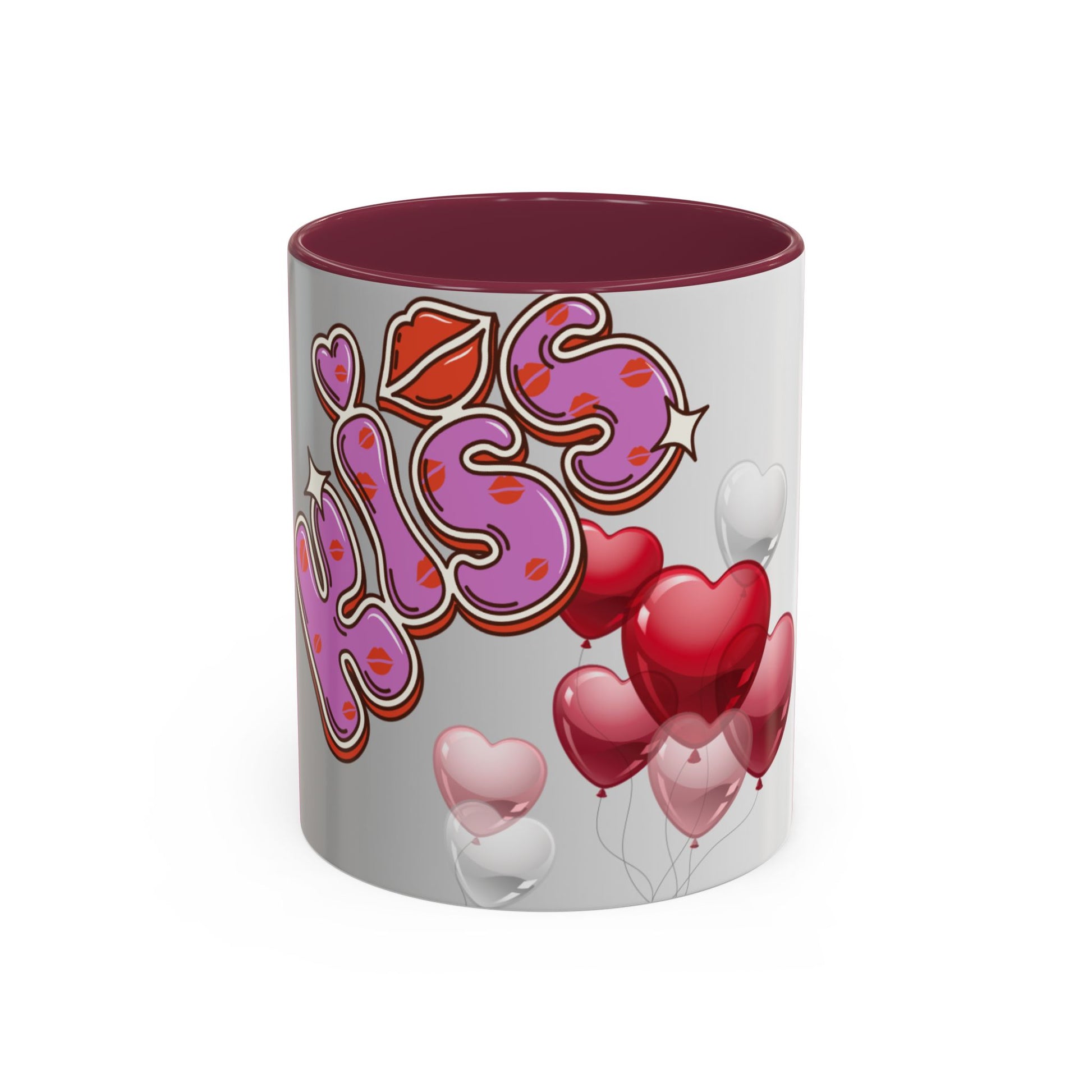 Colorful Valentine Heart Mugs, Perfect for Sweethearts, Unique Love Gifts, Cute Coffee Cups for Romance, Valentine's Day Decor, Kiss Design