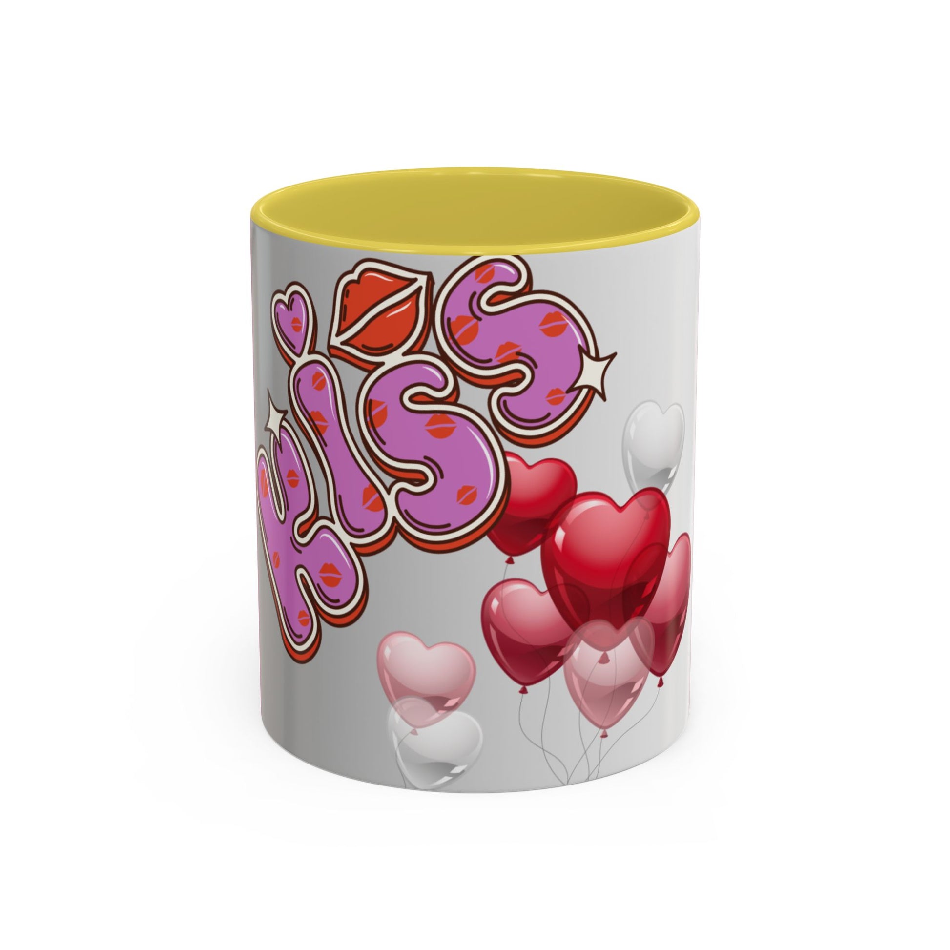 Colorful Valentine Heart Mugs, Perfect for Sweethearts, Unique Love Gifts, Cute Coffee Cups for Romance, Valentine's Day Decor, Kiss Design