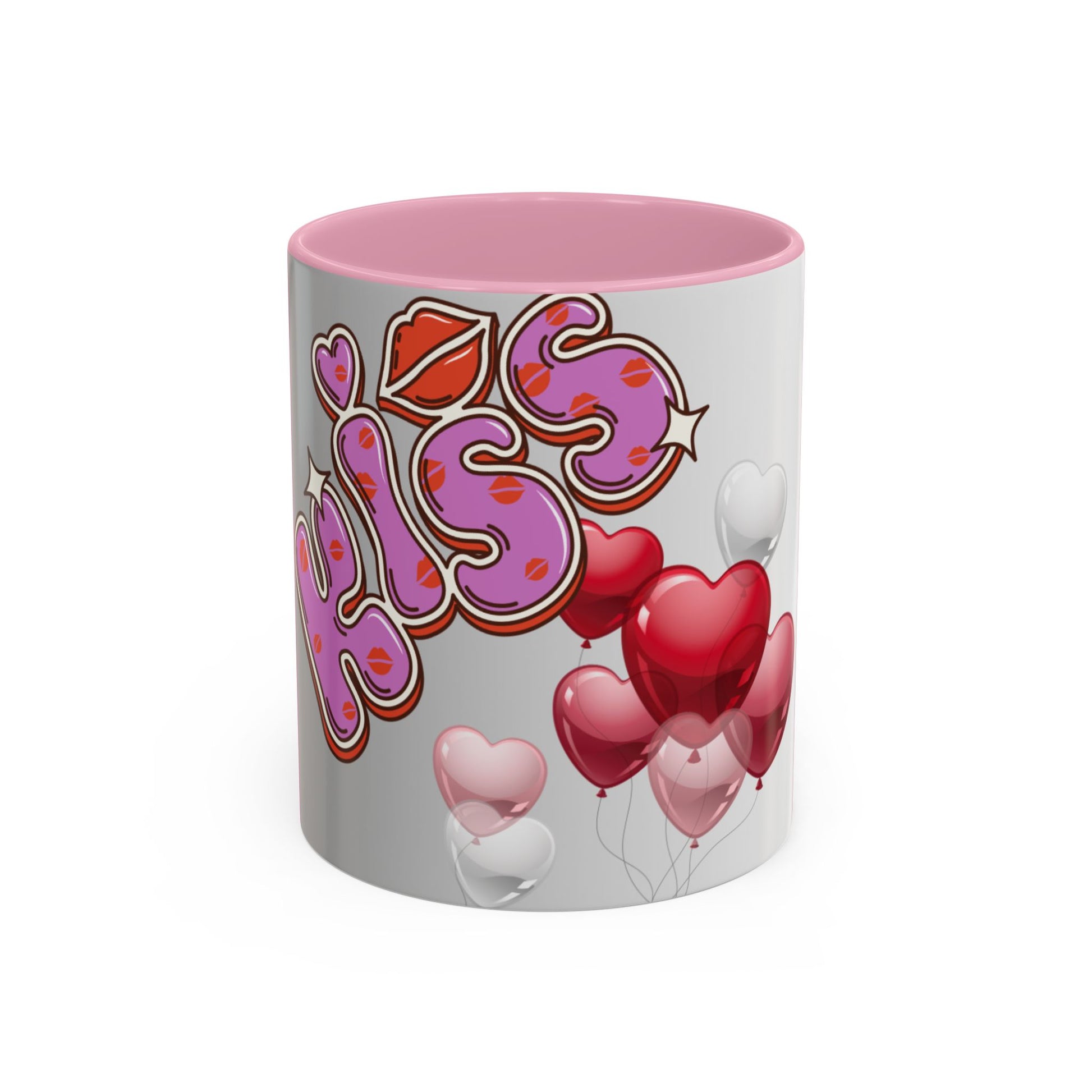 Colorful Valentine Heart Mugs, Perfect for Sweethearts, Unique Love Gifts, Cute Coffee Cups for Romance, Valentine's Day Decor, Kiss Design