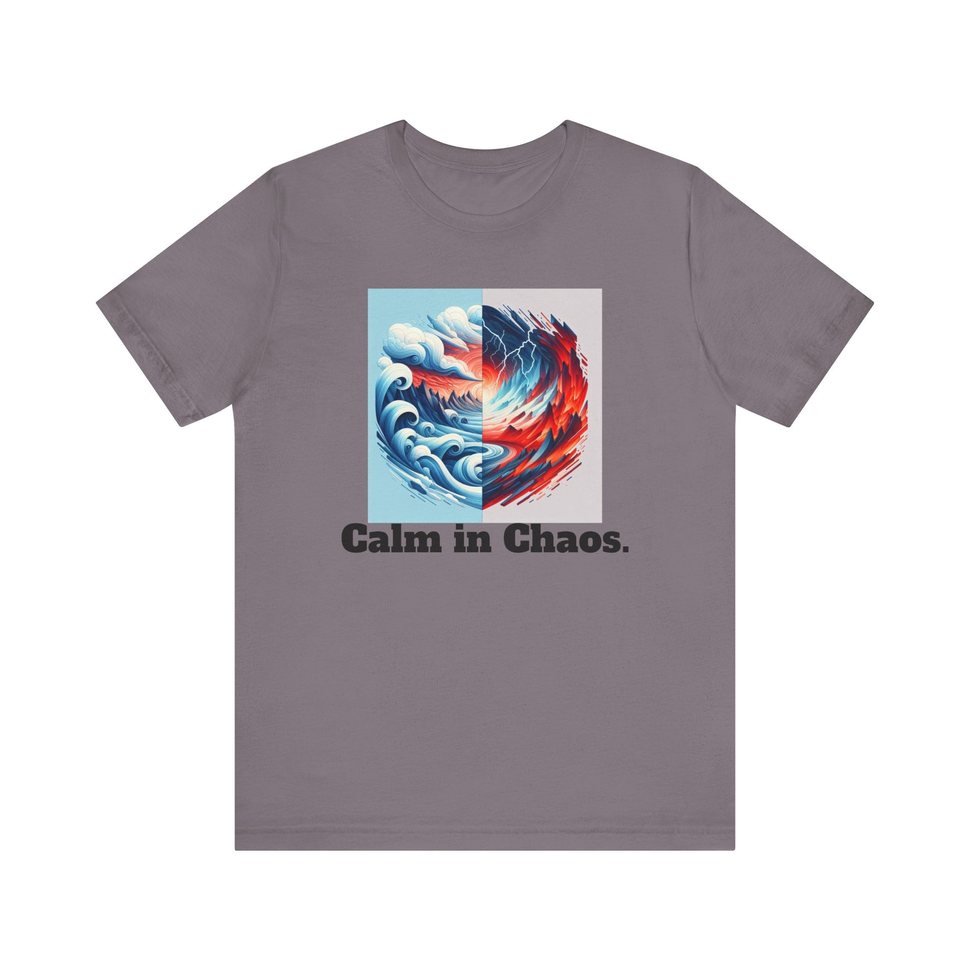 Calm in Chaos Unisex Short Sleeve Tee - Inspirational Graphic T-Shirt