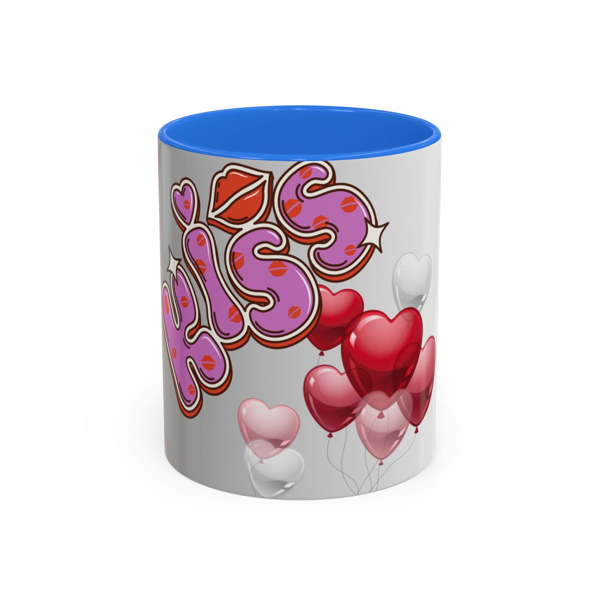 Colorful Valentine Heart Mugs, Perfect for Sweethearts, Unique Love Gifts, Cute Coffee Cups for Romance, Valentine's Day Decor, Kiss Design