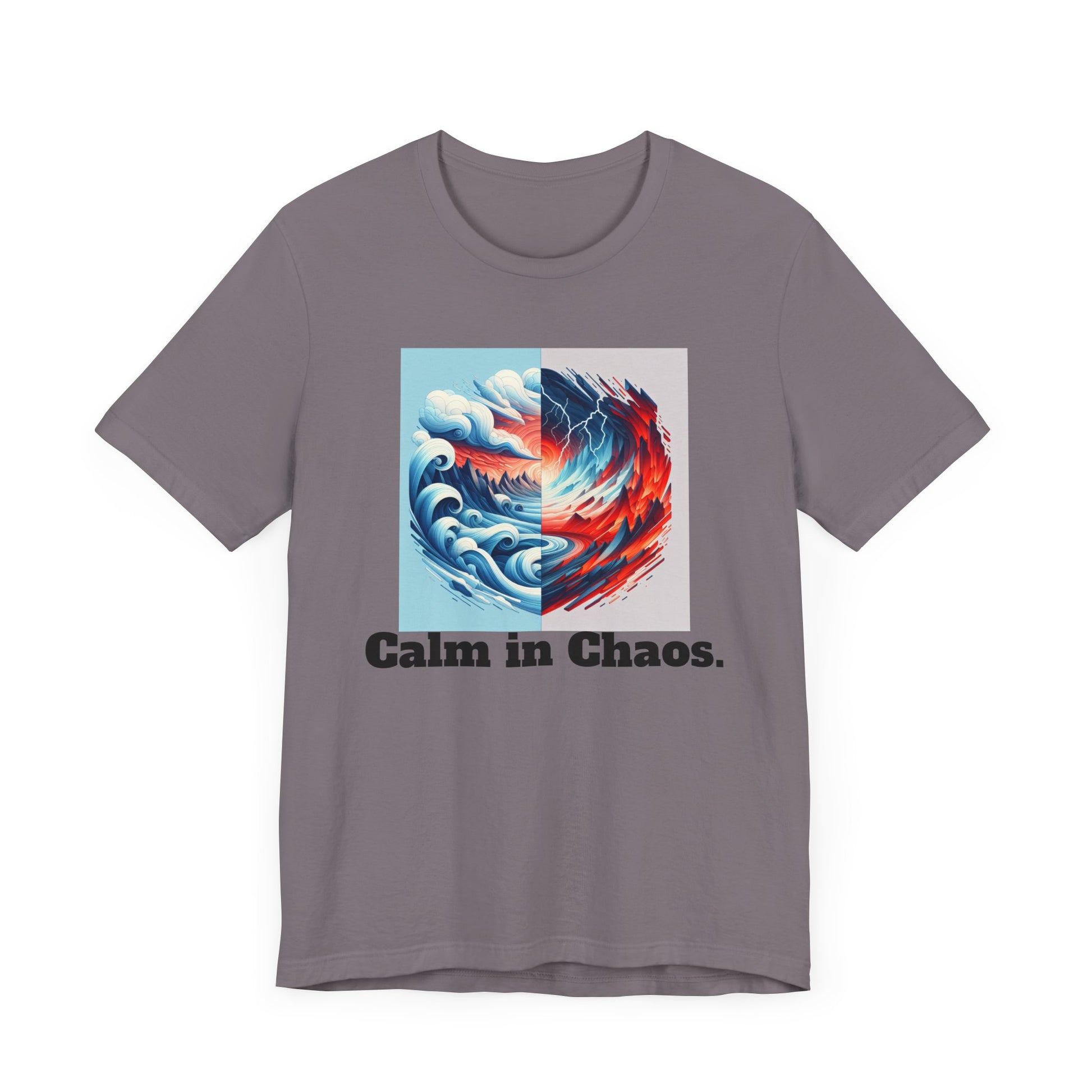 Calm in Chaos Unisex Short Sleeve Tee - Inspirational Graphic T-Shirt