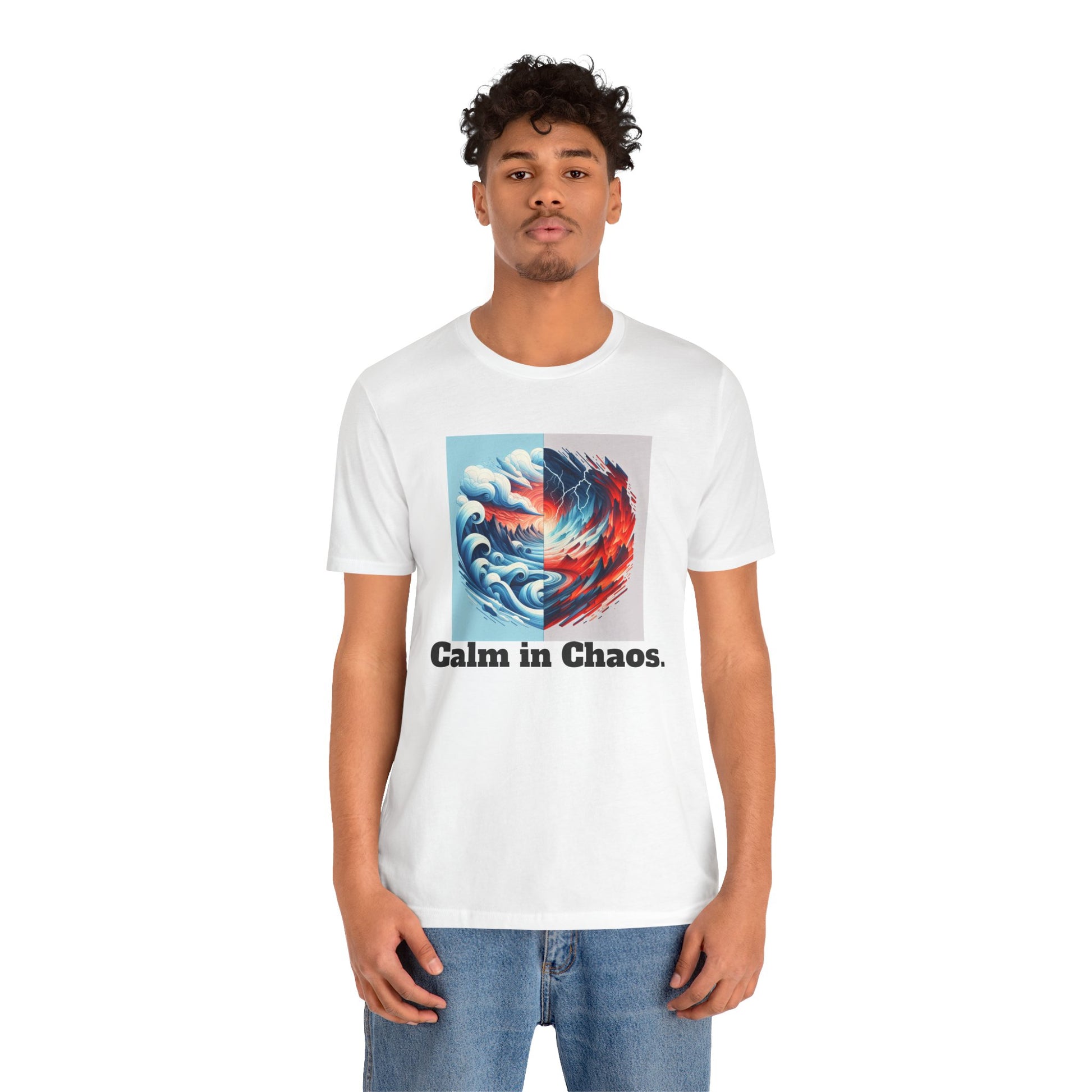 Calm in Chaos Unisex Short Sleeve Tee - Inspirational Graphic T-Shirt