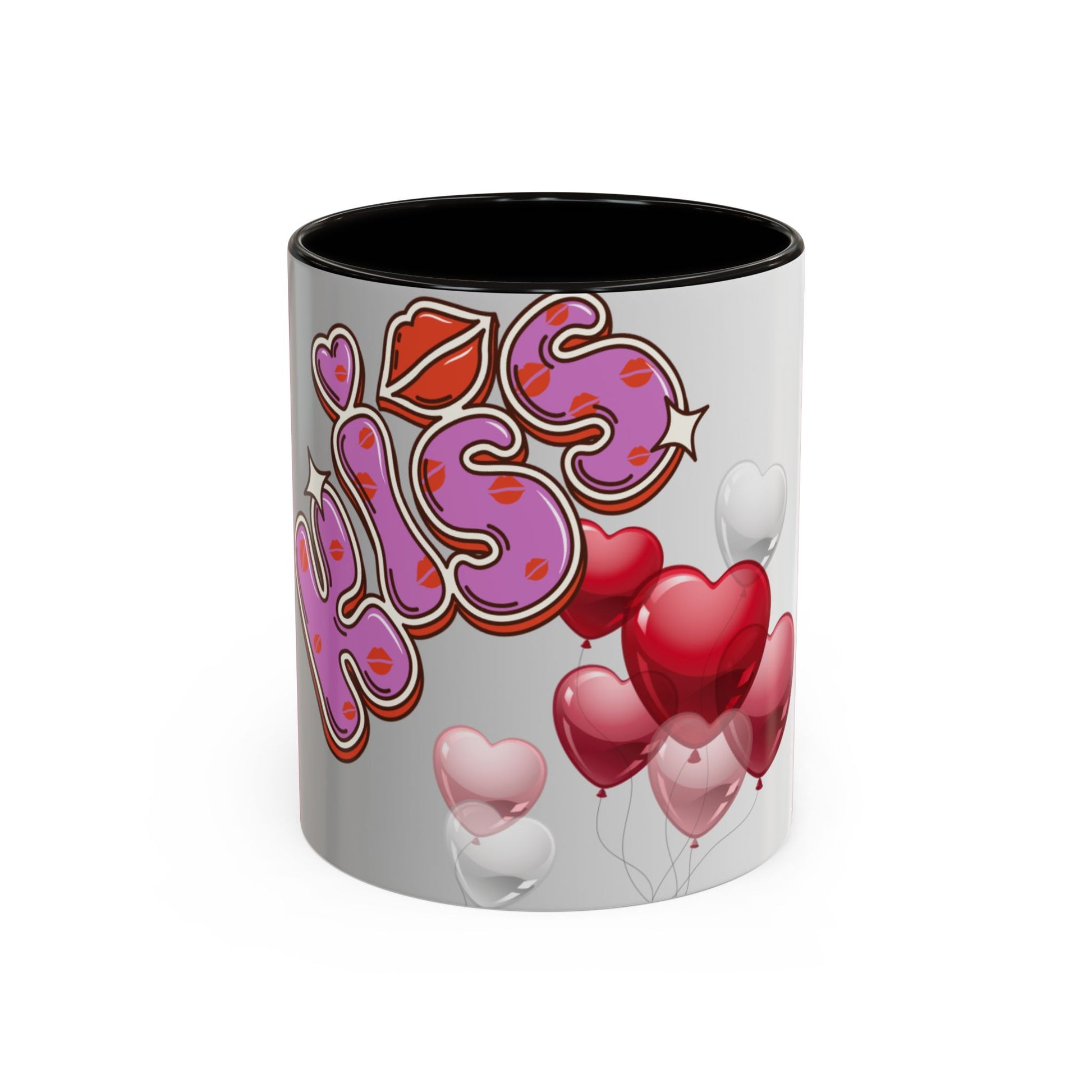 Colorful Valentine Heart Mugs, Perfect for Sweethearts, Unique Love Gifts, Cute Coffee Cups for Romance, Valentine's Day Decor, Kiss Design