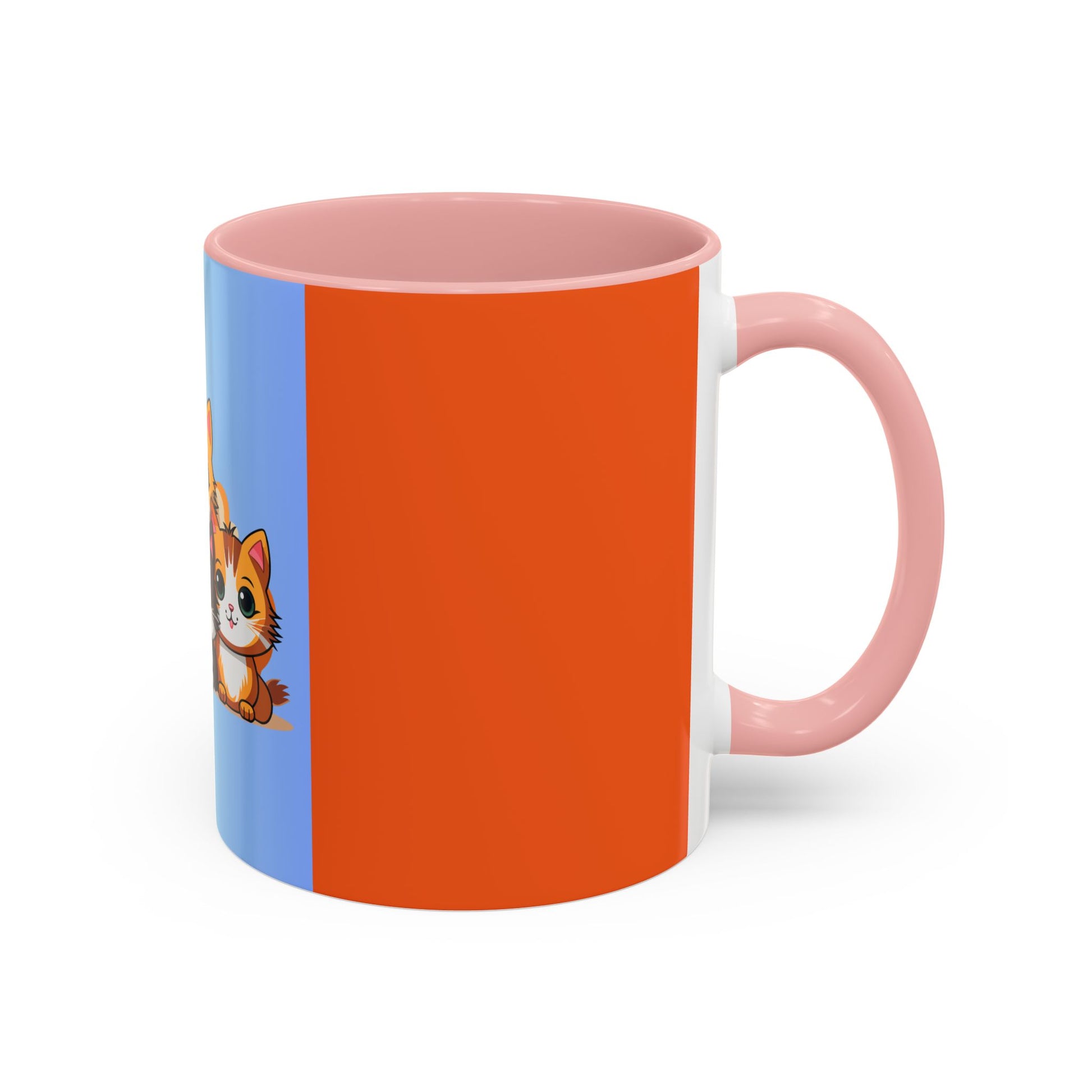 Cute Cat Family Accent Coffee Mug - Perfect Gift for Cat Lovers