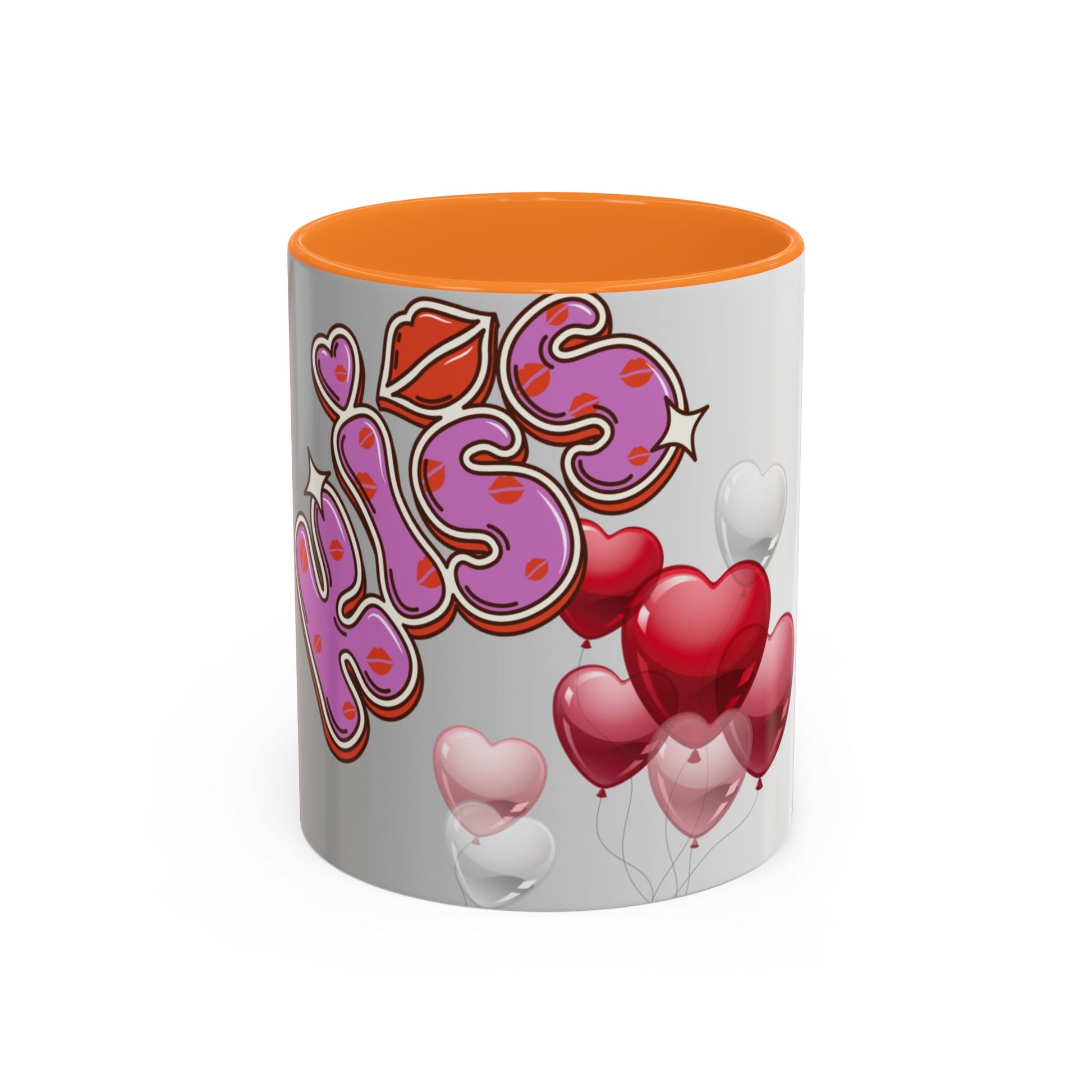 Colorful Valentine Heart Mugs, Perfect for Sweethearts, Unique Love Gifts, Cute Coffee Cups for Romance, Valentine's Day Decor, Kiss Design