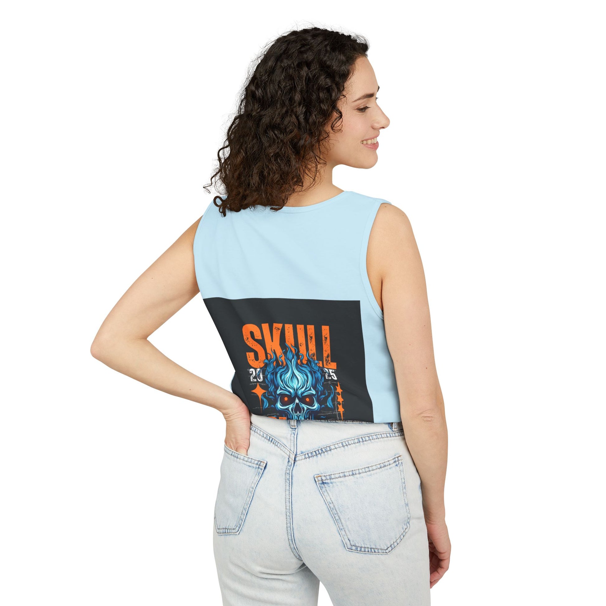 Skull Fire Graphic Tank Top for Unisex - Bold Summer Style