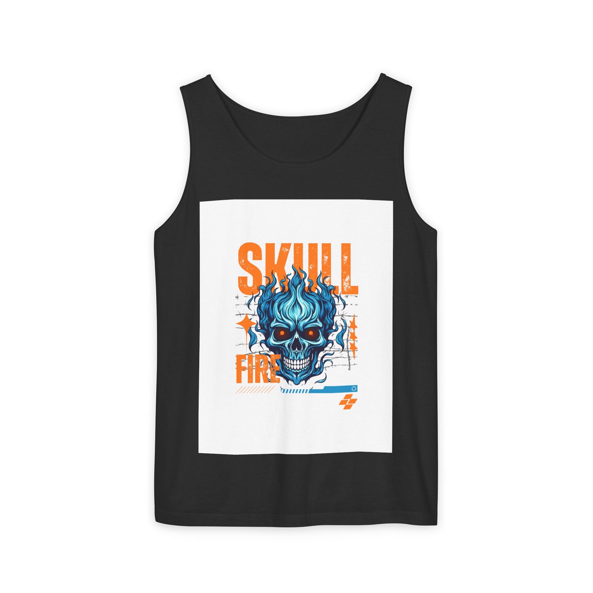 Skull Fire Graphic Tank Top for Unisex - Bold Summer Style