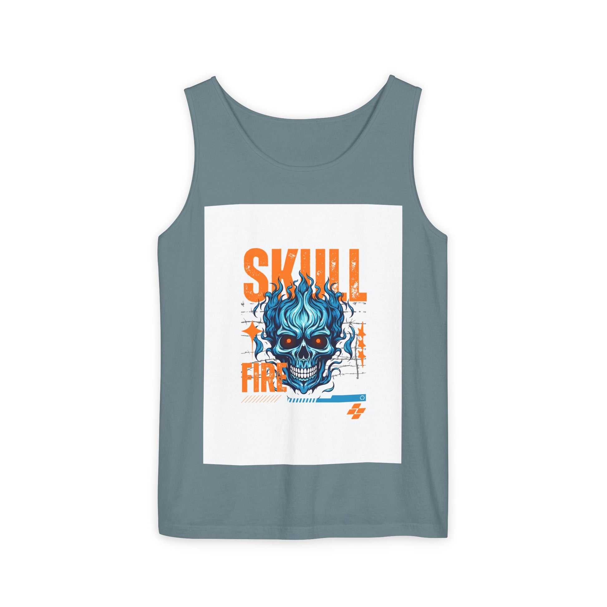 Skull Fire Graphic Tank Top for Unisex - Bold Summer Style