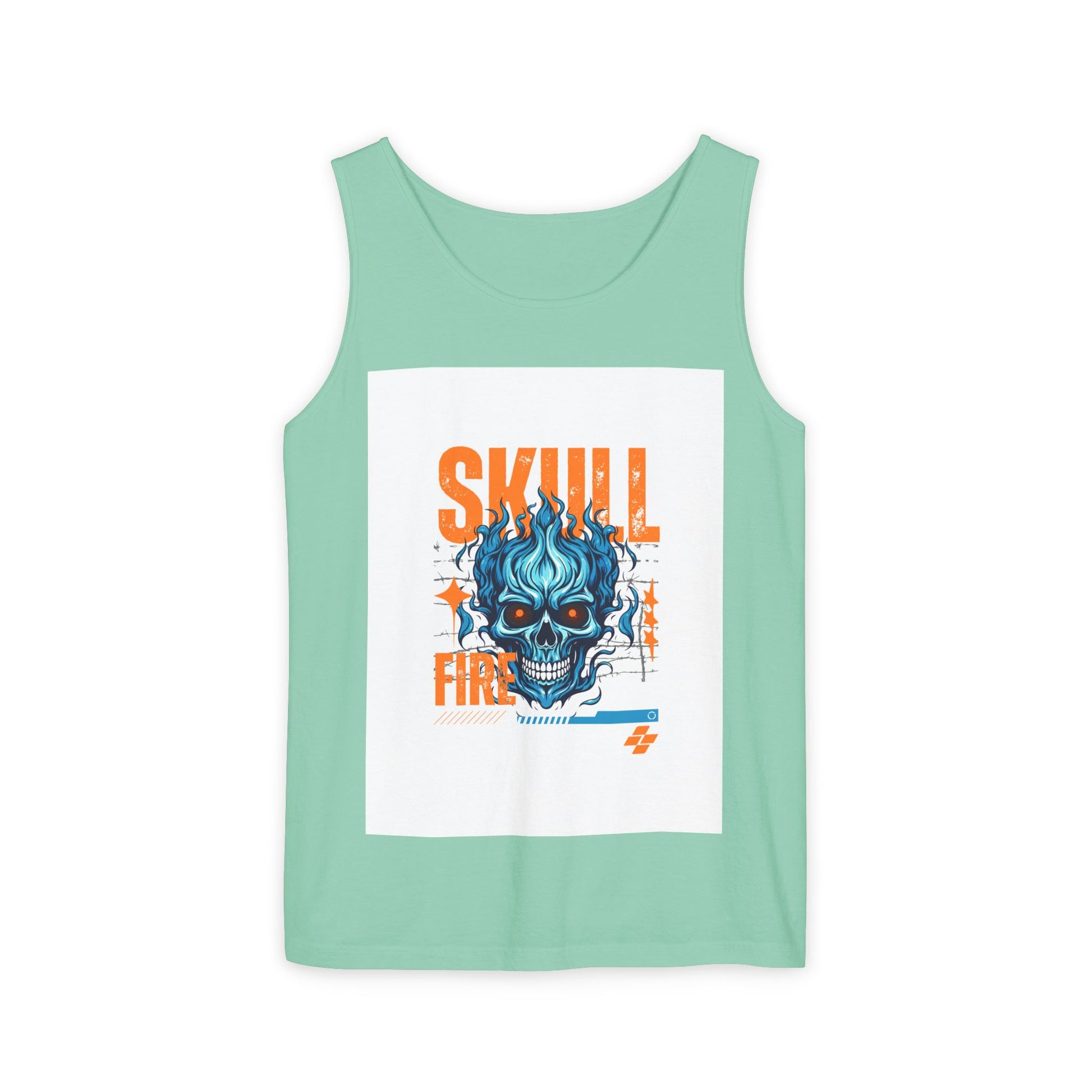 Skull Fire Graphic Tank Top for Unisex - Bold Summer Style