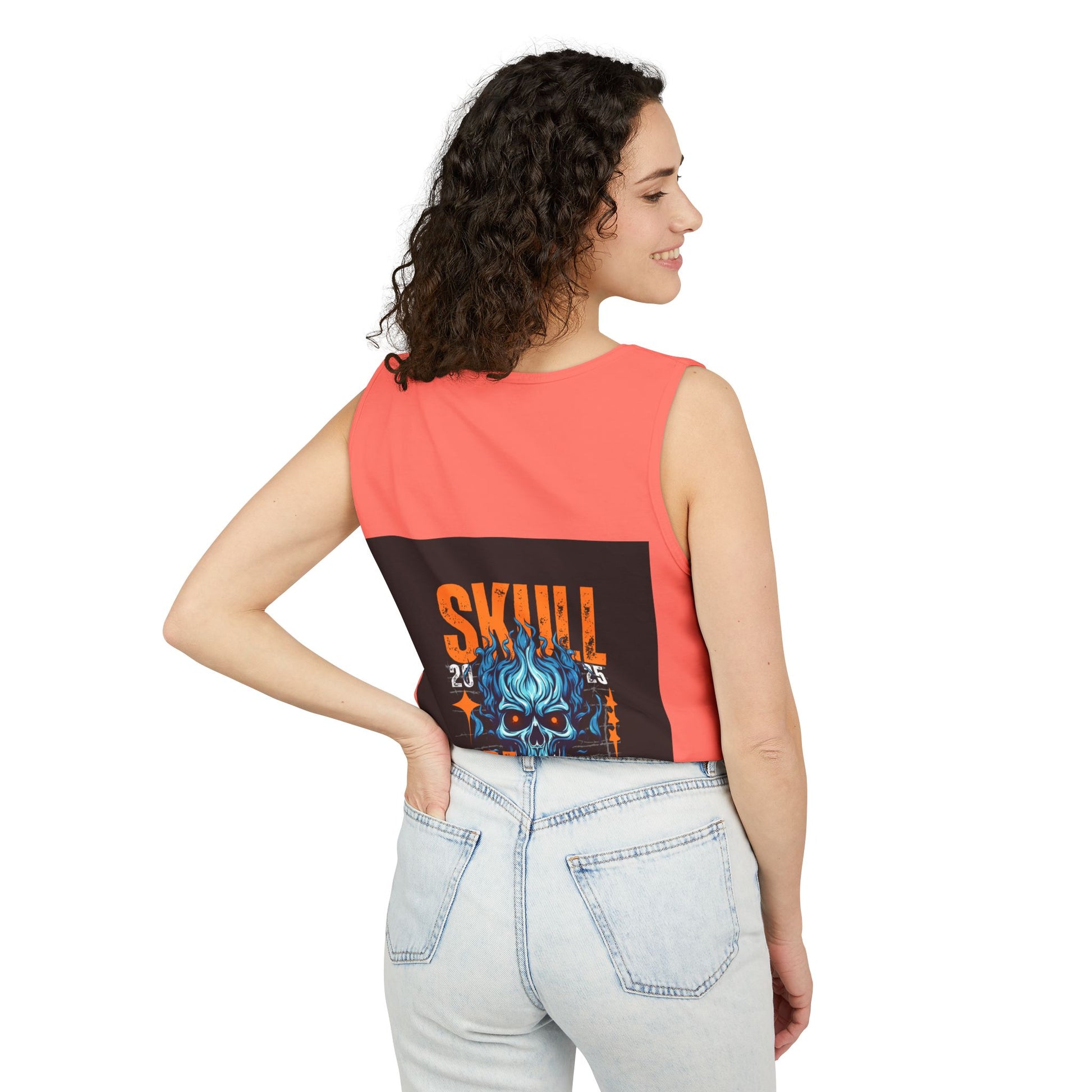 Skull Fire Graphic Tank Top for Unisex - Bold Summer Style