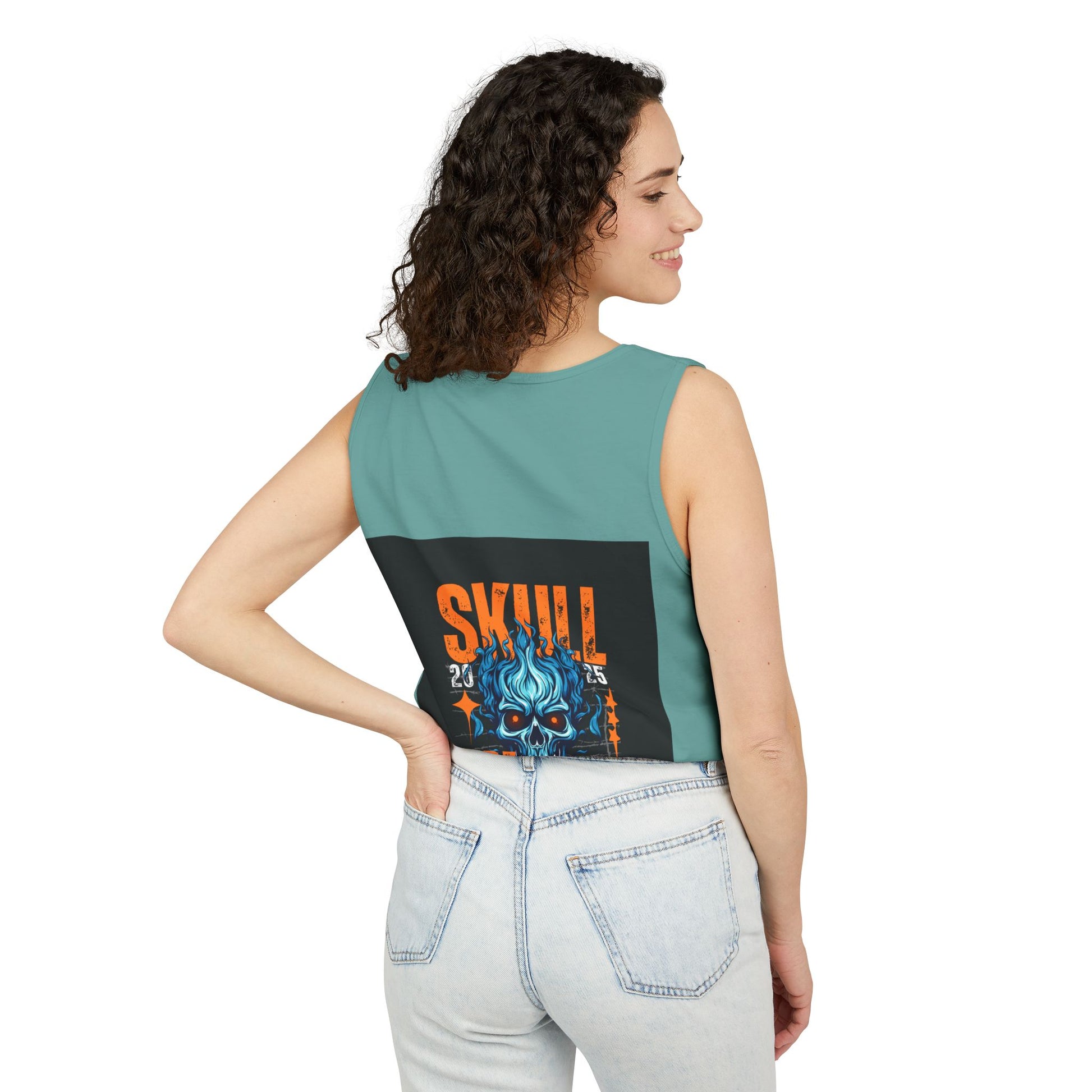 Skull Fire Graphic Tank Top for Unisex - Bold Summer Style
