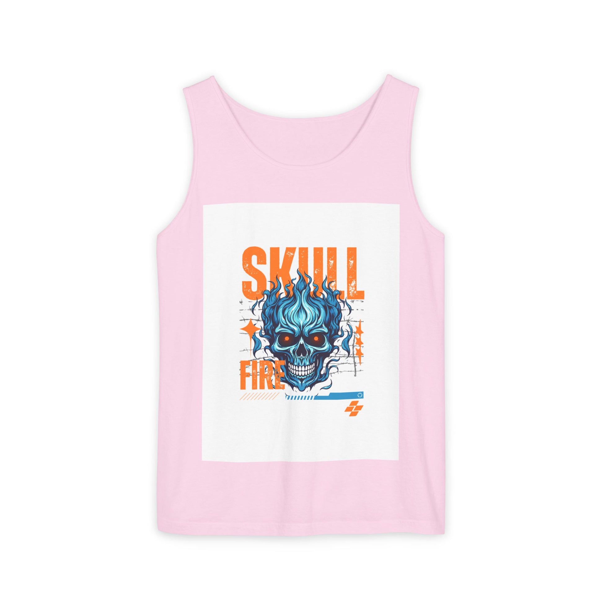 Skull Fire Graphic Tank Top for Unisex - Bold Summer Style