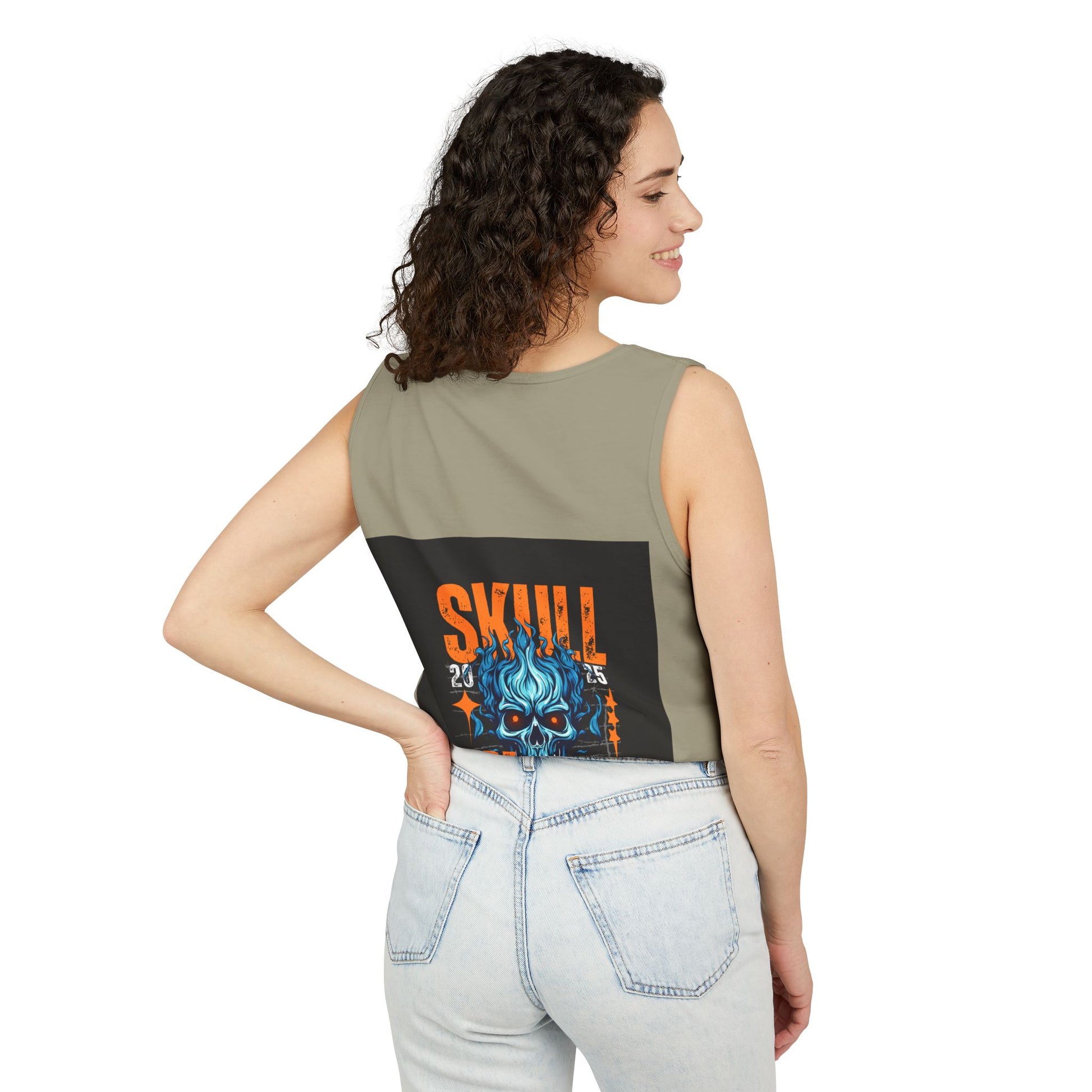 Skull Fire Graphic Tank Top for Unisex - Bold Summer Style