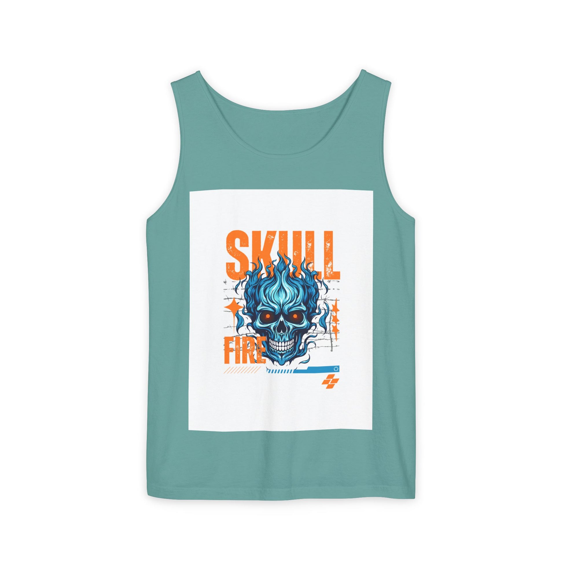 Skull Fire Graphic Tank Top for Unisex - Bold Summer Style