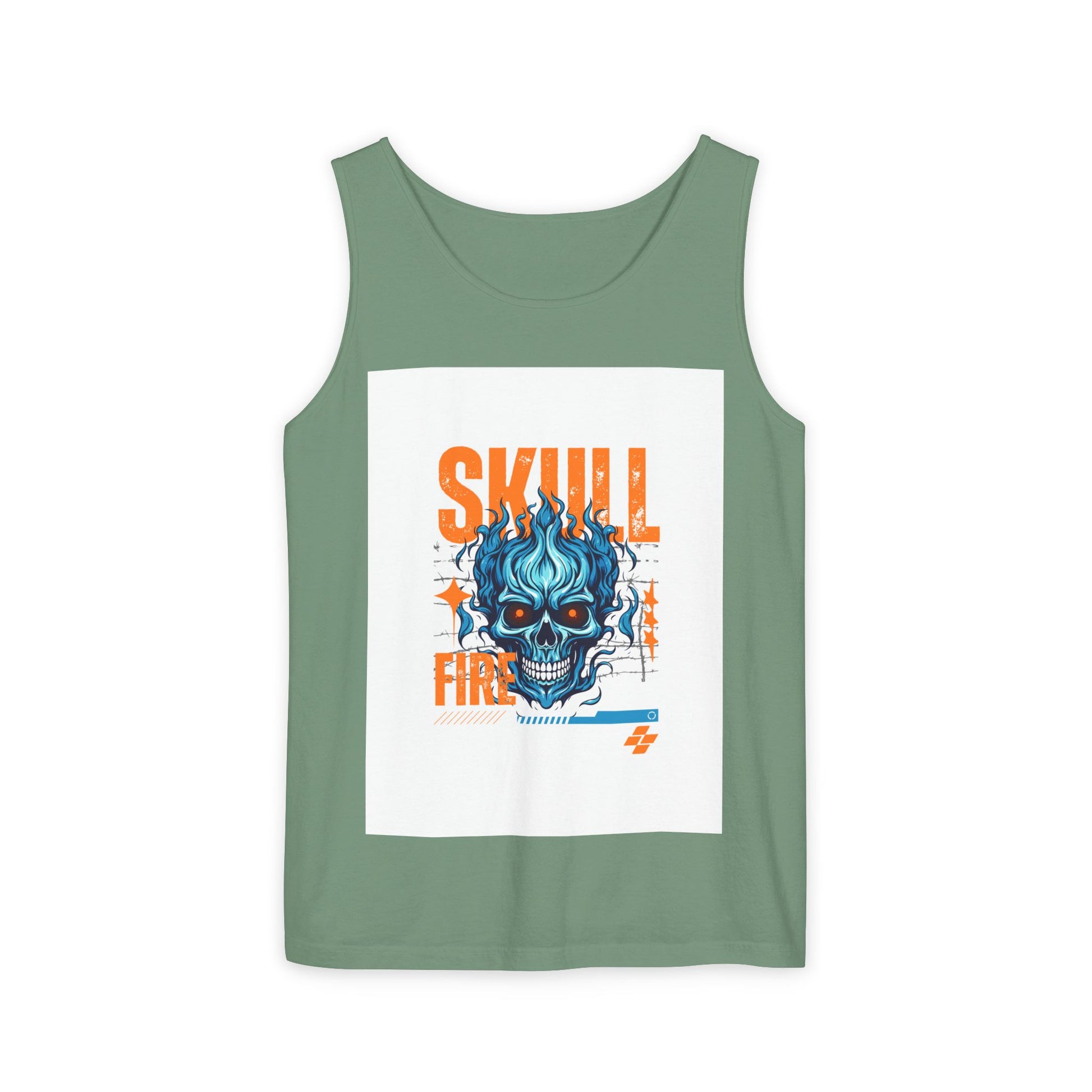Skull Fire Graphic Tank Top for Unisex - Bold Summer Style