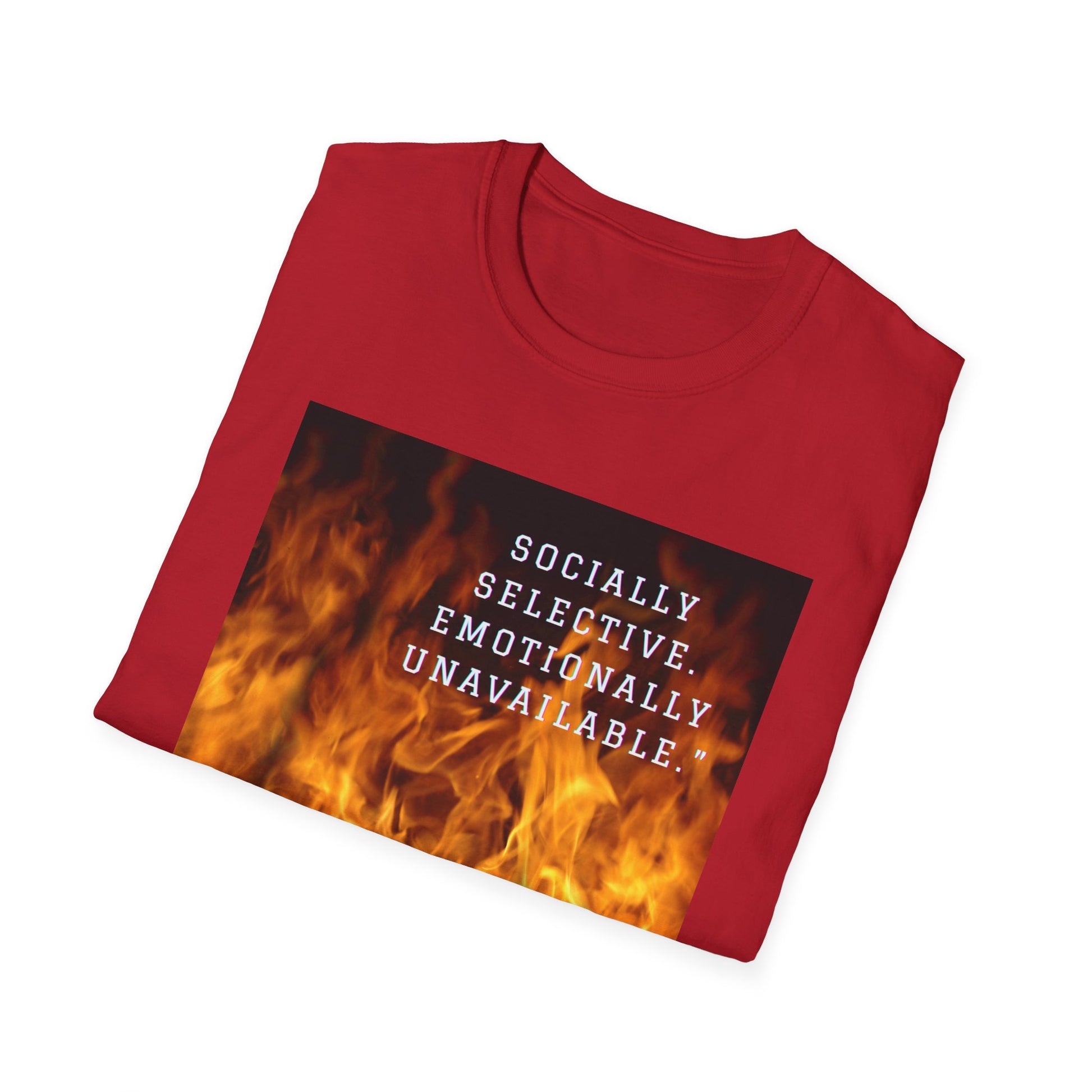 Socially Selective T-Shirt, Trendy Tee, Casual Wear, Gift for Friends, Summer Apparel, Emotionally Unavailable Fashion
