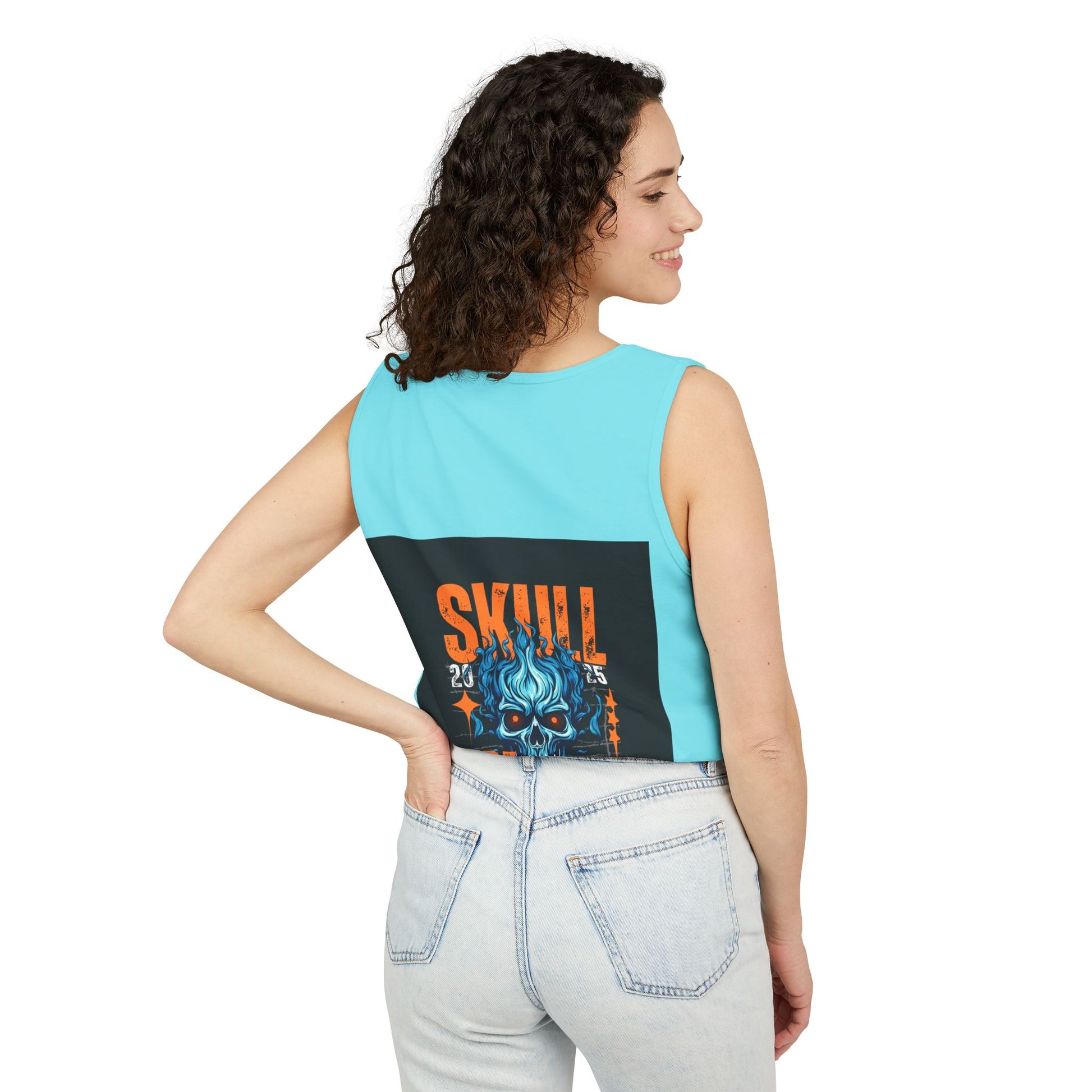 Skull Fire Graphic Tank Top for Unisex - Bold Summer Style