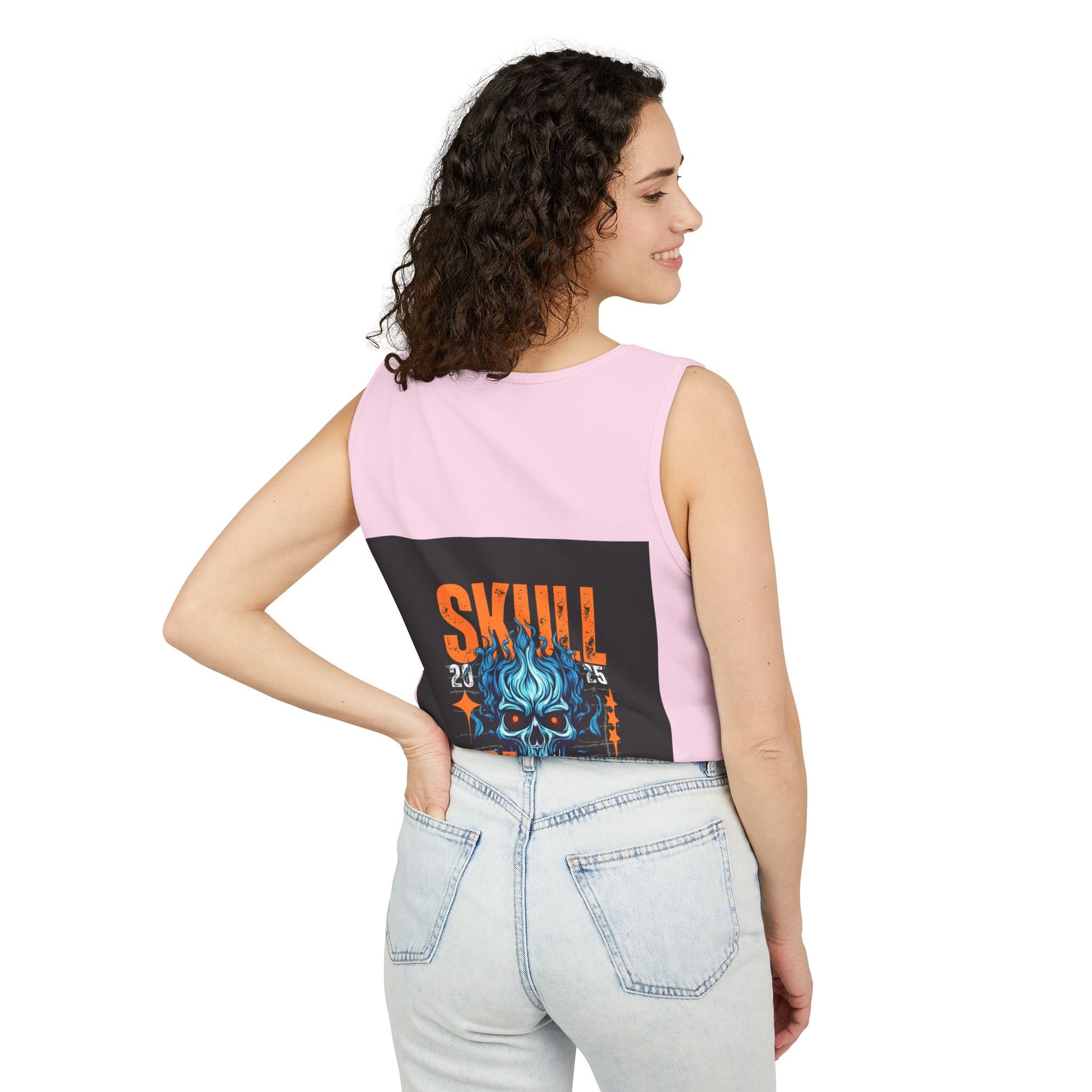 Skull Fire Graphic Tank Top for Unisex - Bold Summer Style