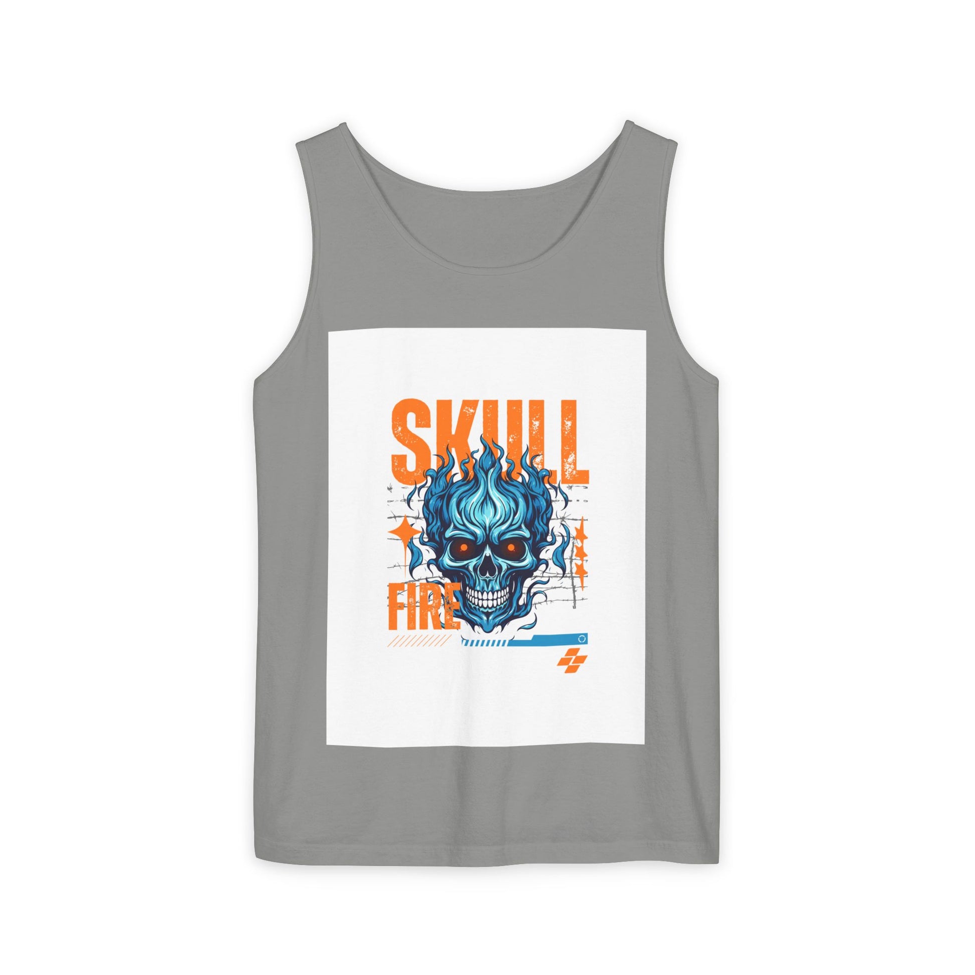 Skull Fire Graphic Tank Top for Unisex - Bold Summer Style