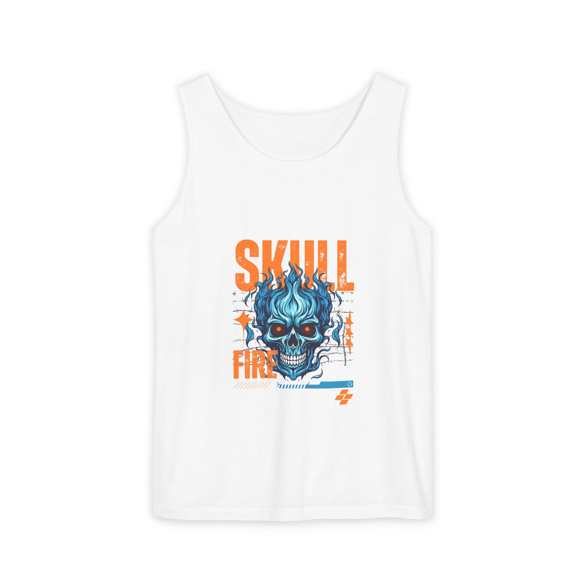 Skull Fire Graphic Tank Top for Unisex - Bold Summer Style