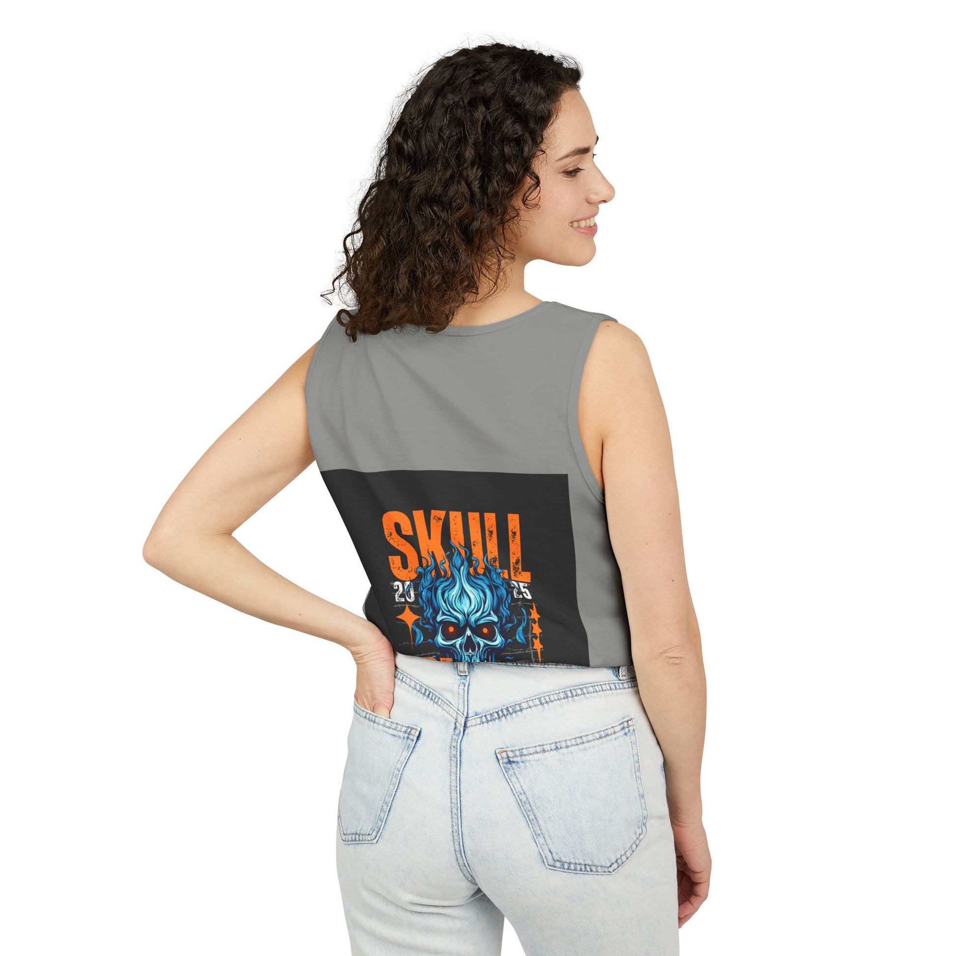 Skull Fire Graphic Tank Top for Unisex - Bold Summer Style