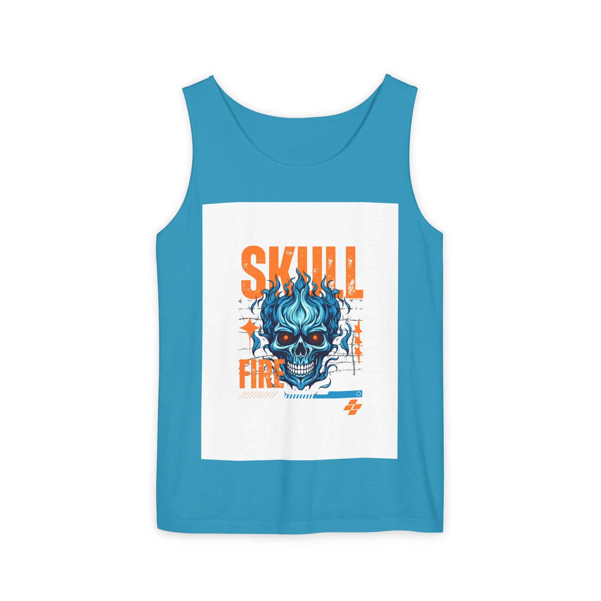 Skull Fire Graphic Tank Top for Unisex - Bold Summer Style