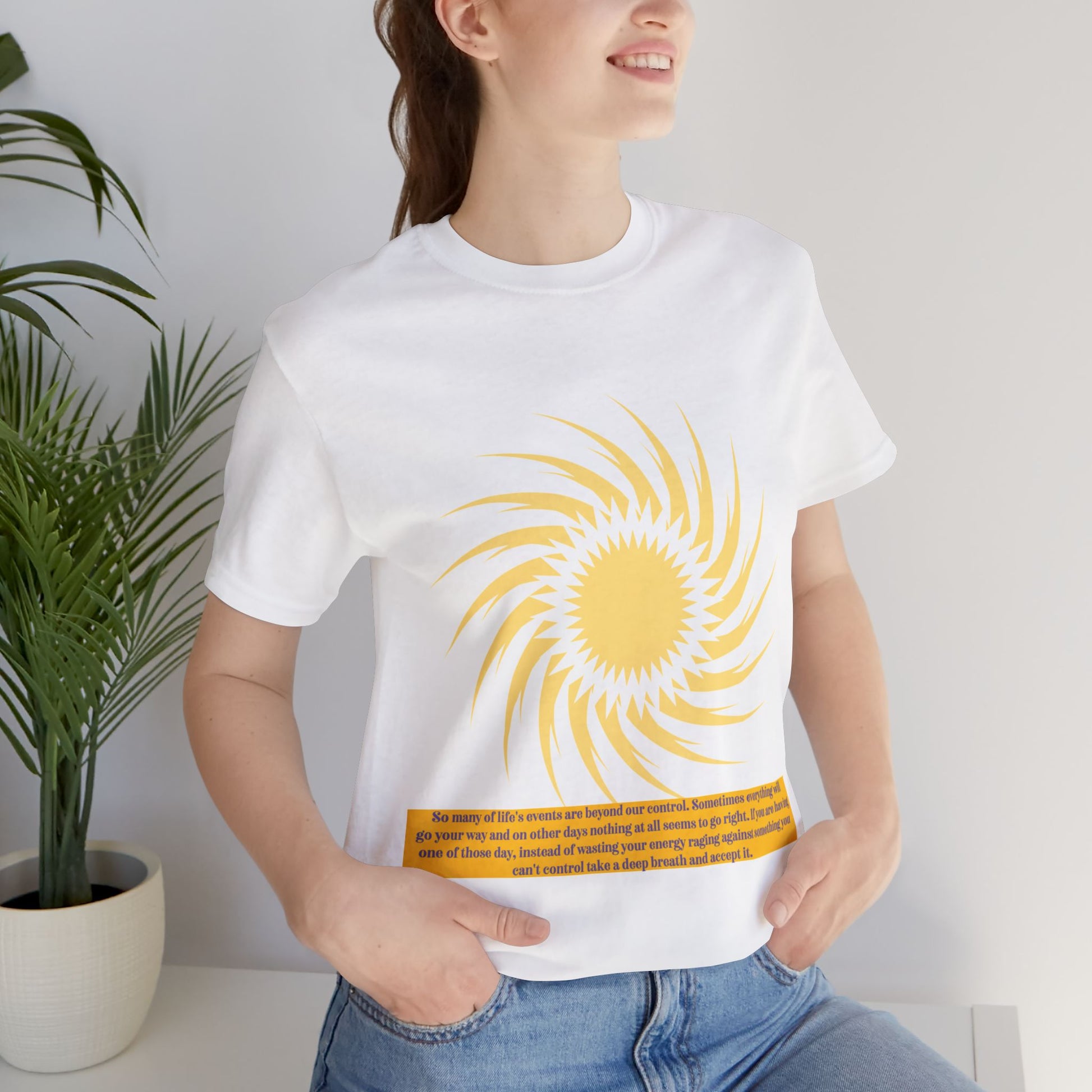Sunshine Energy Quote Unisex Jersey T-Shirt | Positive Vibes Apparel