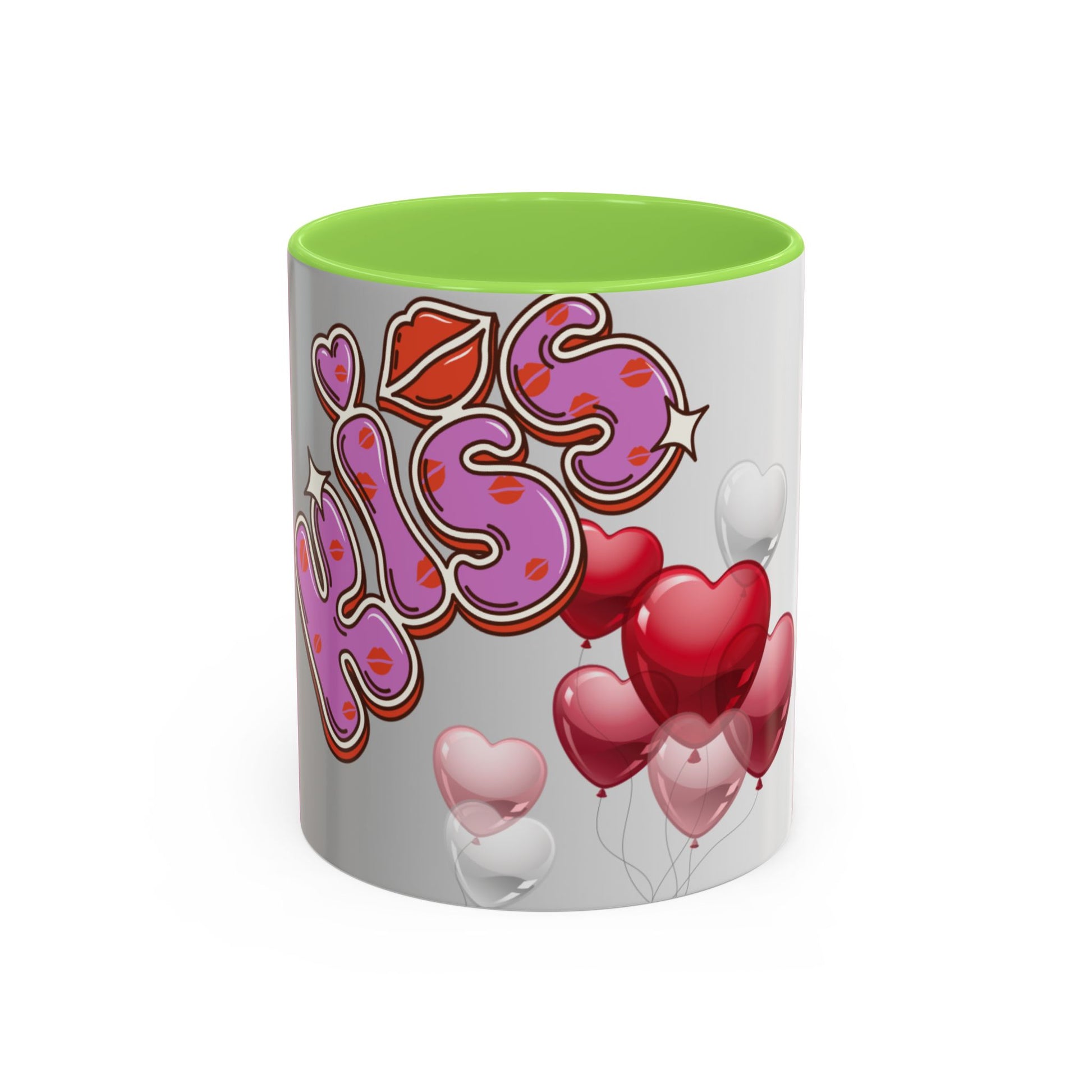 Colorful Valentine Heart Mugs, Perfect for Sweethearts, Unique Love Gifts, Cute Coffee Cups for Romance, Valentine's Day Decor, Kiss Design