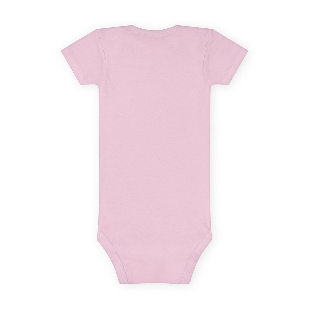 Cute Baby Short Sleeve Onesie® - 'Pink Heart' Design for Infants