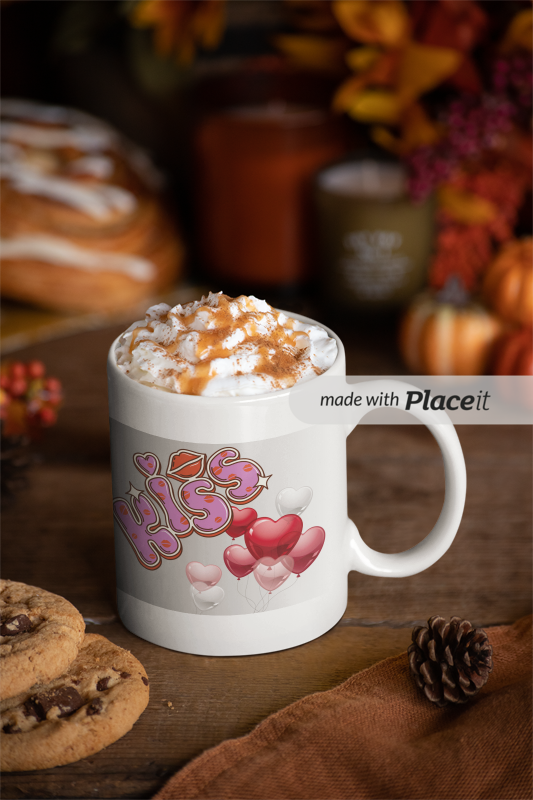 Colorful Valentine Heart Mugs, Perfect for Sweethearts, Unique Love Gifts, Cute Coffee Cups for Romance, Valentine's Day Decor, Kiss Design