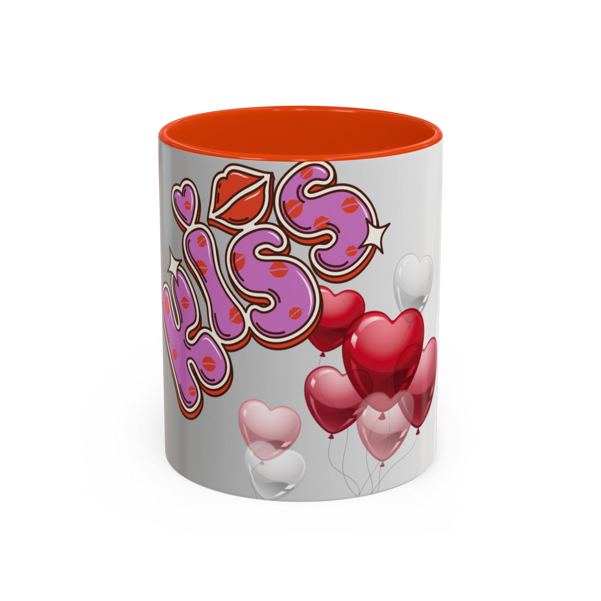 Colorful Valentine Heart Mugs, Perfect for Sweethearts, Unique Love Gifts, Cute Coffee Cups for Romance, Valentine's Day Decor, Kiss Design