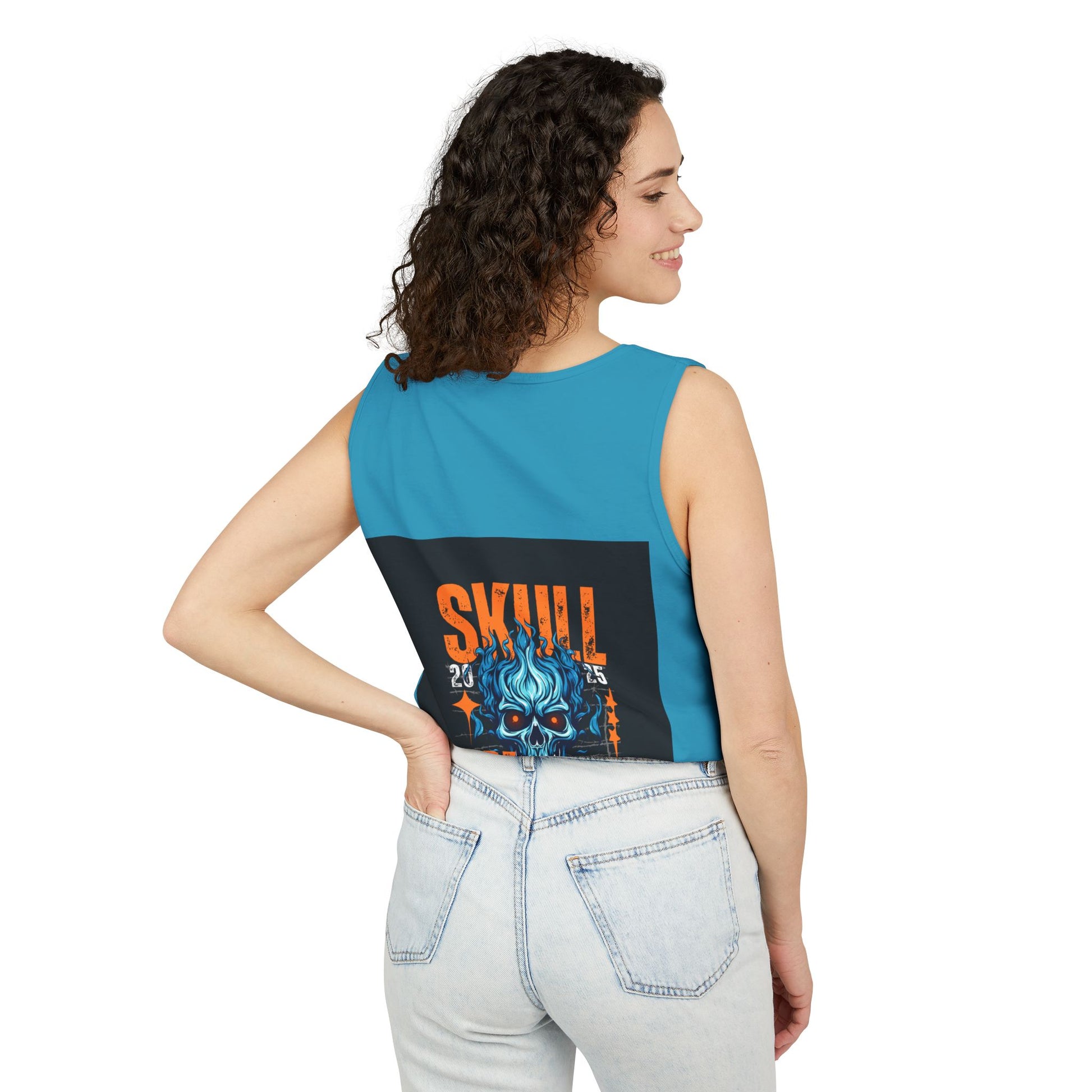 Skull Fire Graphic Tank Top for Unisex - Bold Summer Style