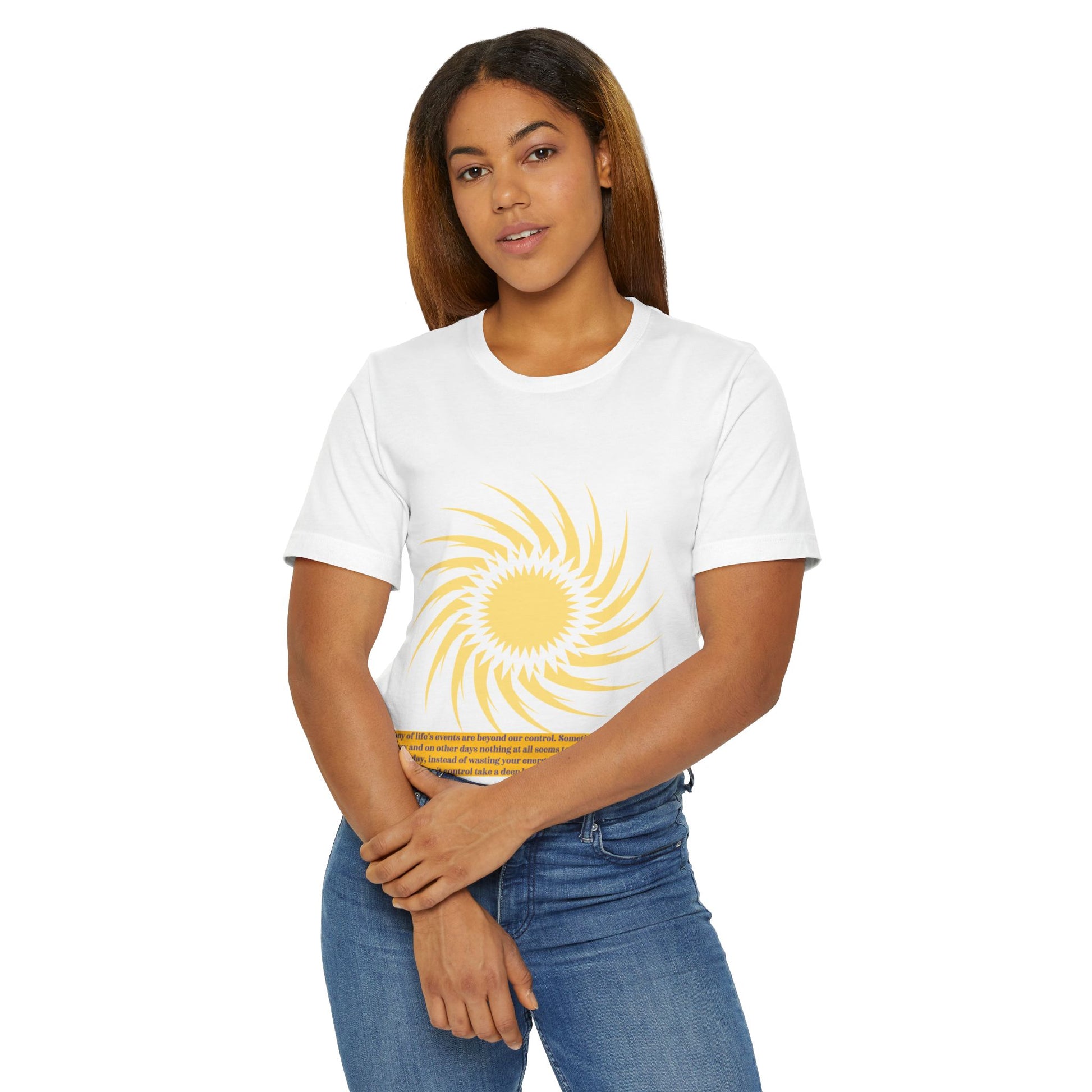 Sunshine Energy Quote Unisex Jersey T-Shirt | Positive Vibes Apparel