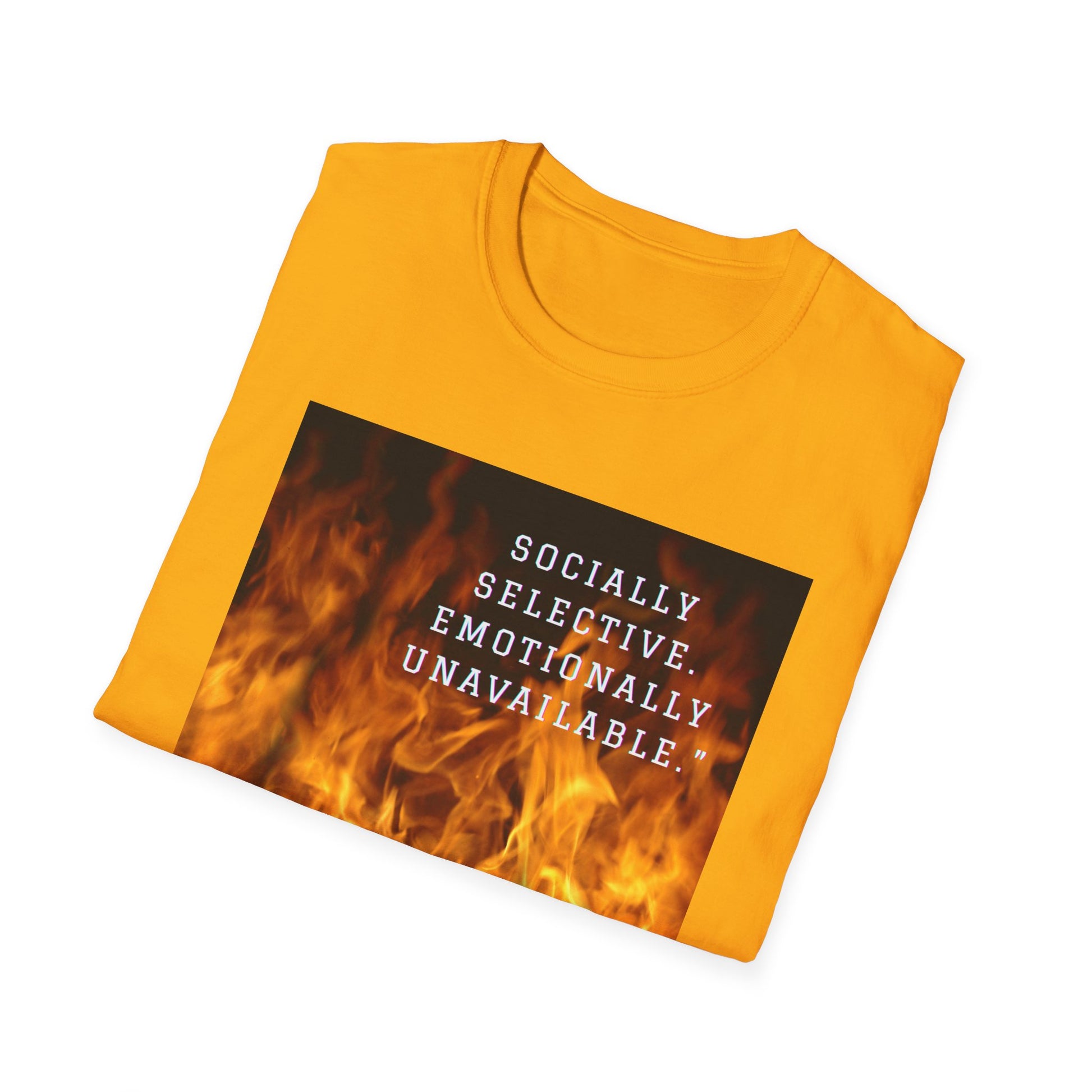 Socially Selective T-Shirt, Trendy Tee, Casual Wear, Gift for Friends, Summer Apparel, Emotionally Unavailable Fashion