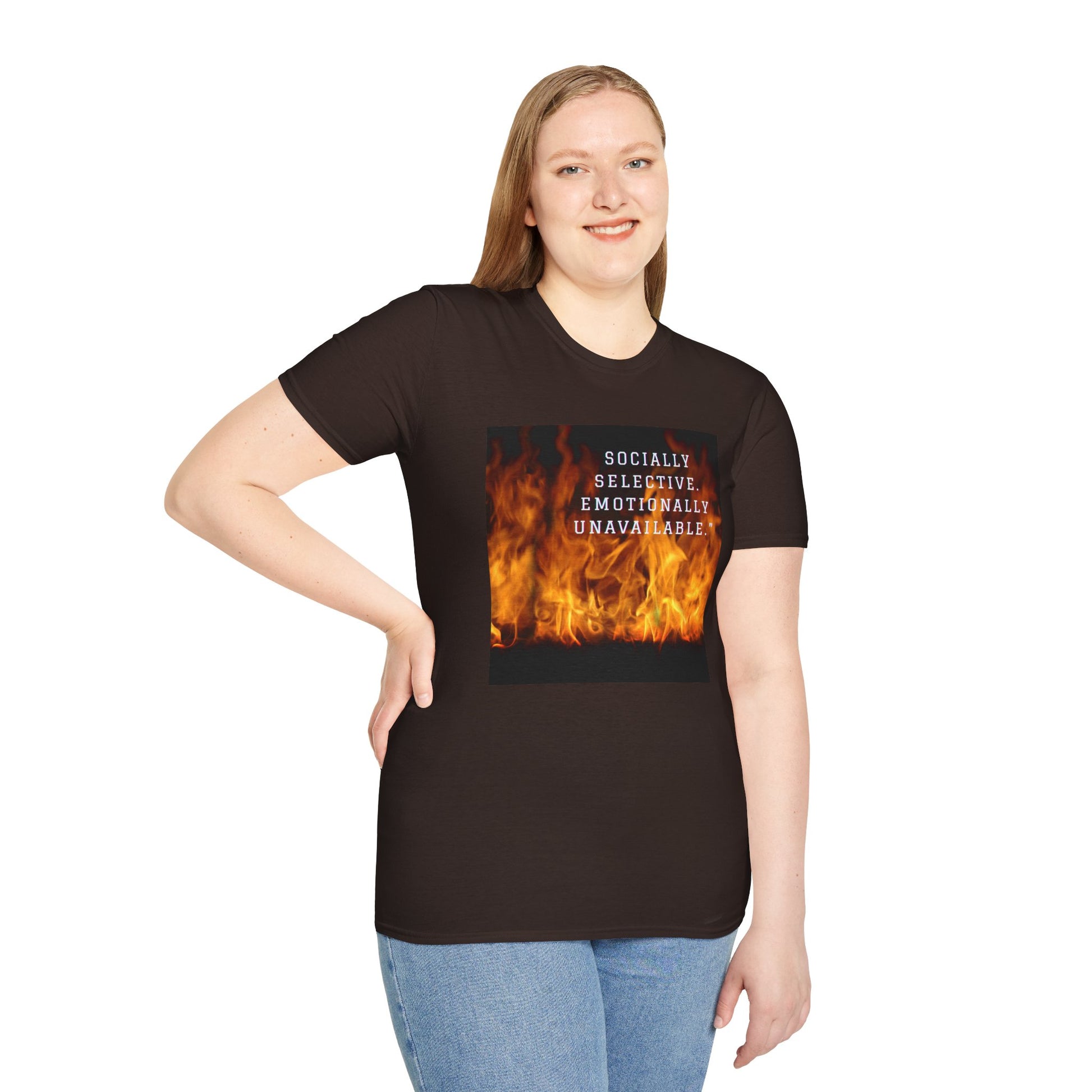 Socially Selective T-Shirt, Trendy Tee, Casual Wear, Gift for Friends, Summer Apparel, Emotionally Unavailable Fashion