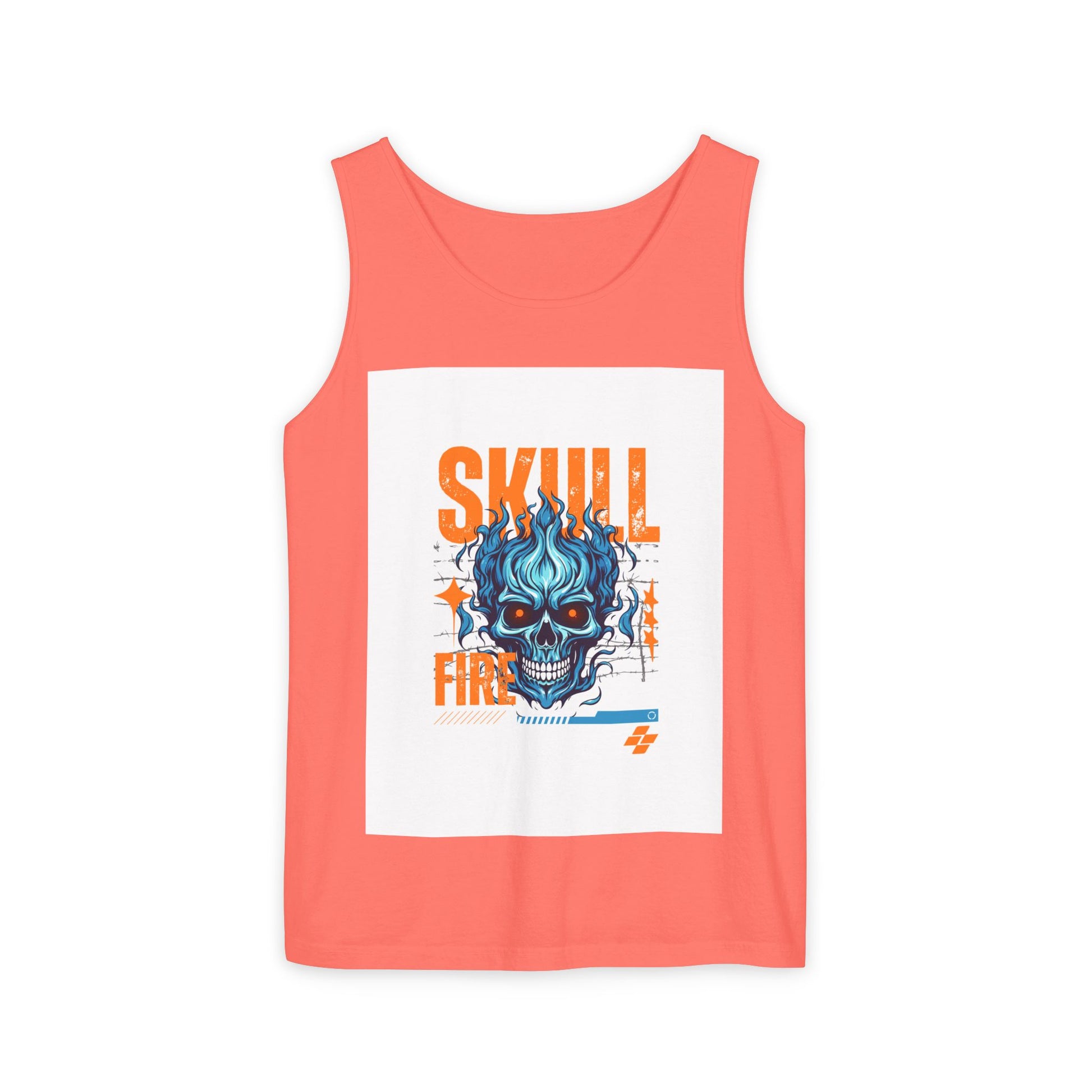 Skull Fire Graphic Tank Top for Unisex - Bold Summer Style