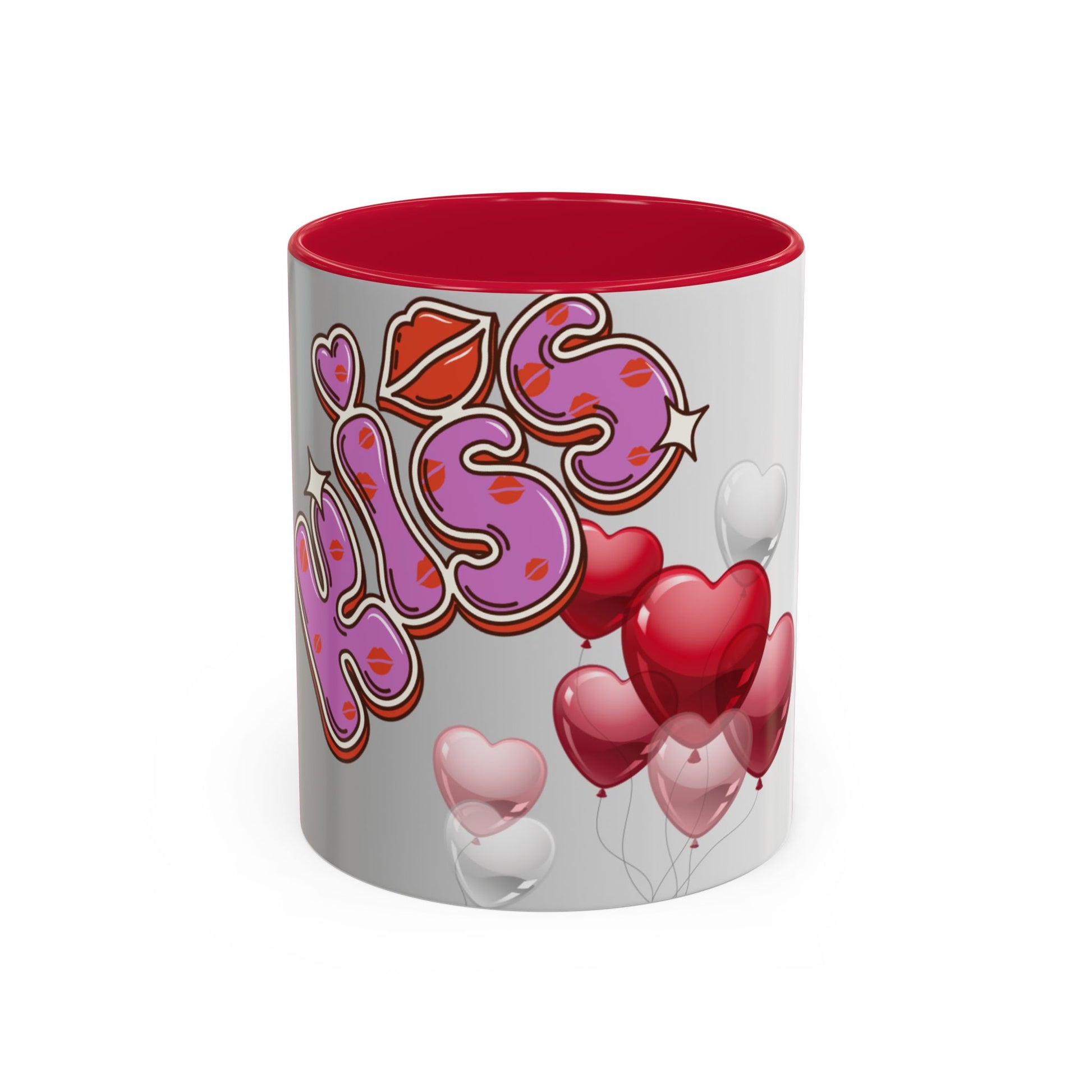 Colorful Valentine Heart Mugs, Perfect for Sweethearts, Unique Love Gifts, Cute Coffee Cups for Romance, Valentine's Day Decor, Kiss Design