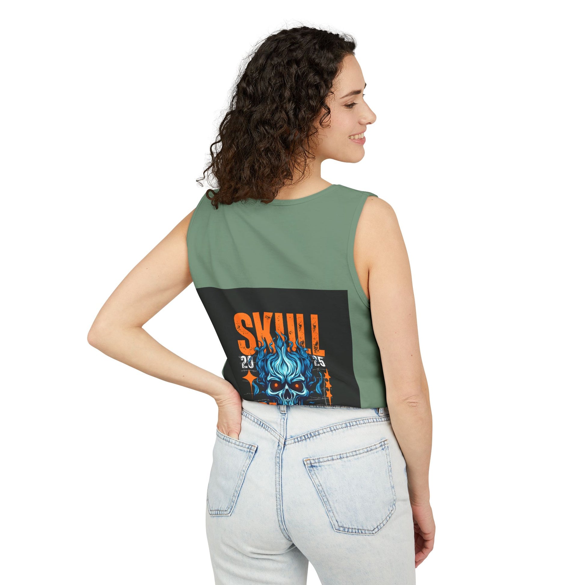 Skull Fire Graphic Tank Top for Unisex - Bold Summer Style