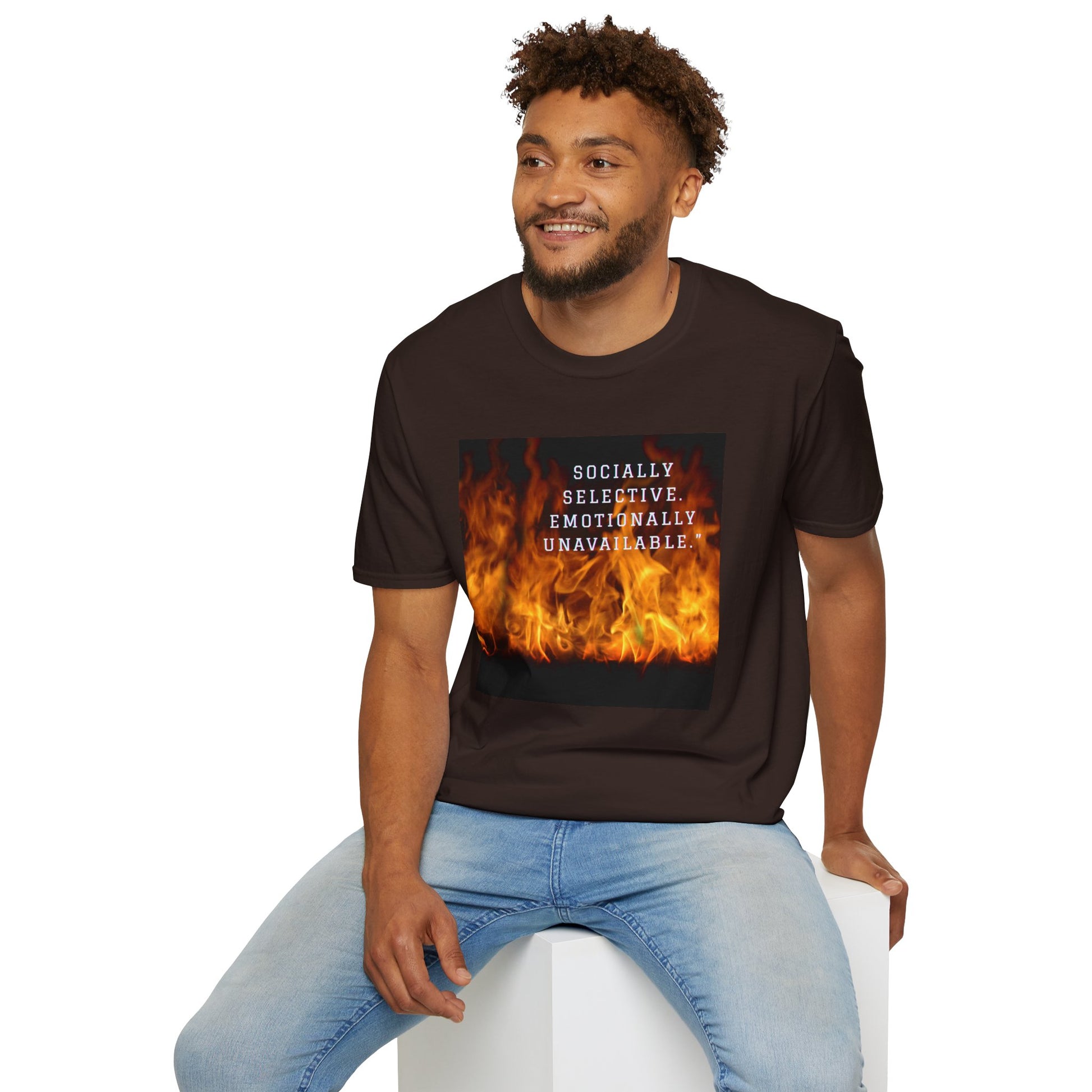 Socially Selective T-Shirt, Trendy Tee, Casual Wear, Gift for Friends, Summer Apparel, Emotionally Unavailable Fashion