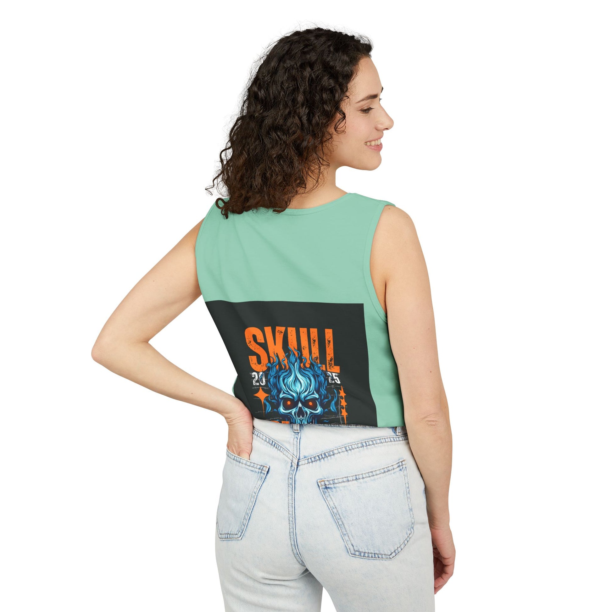 Skull Fire Graphic Tank Top for Unisex - Bold Summer Style