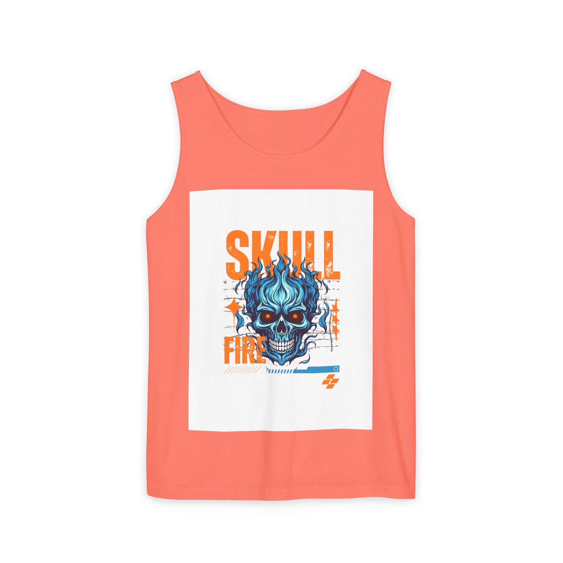 Skull Fire Graphic Tank Top for Unisex - Bold Summer Style
