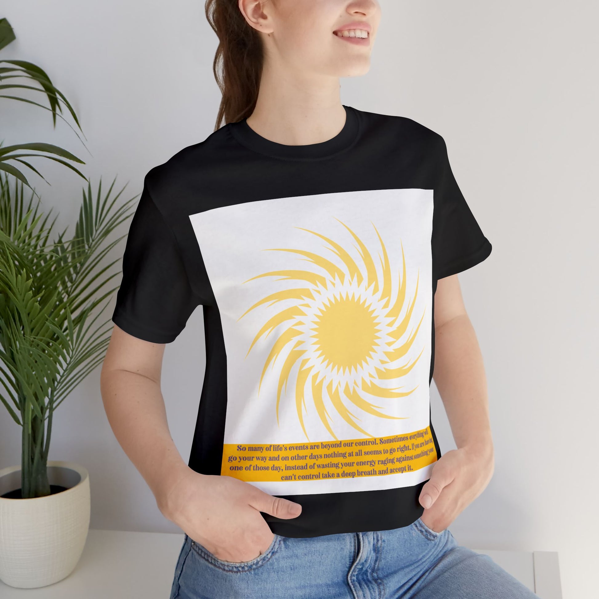 Sunshine Energy Quote Unisex Jersey T-Shirt | Positive Vibes Apparel