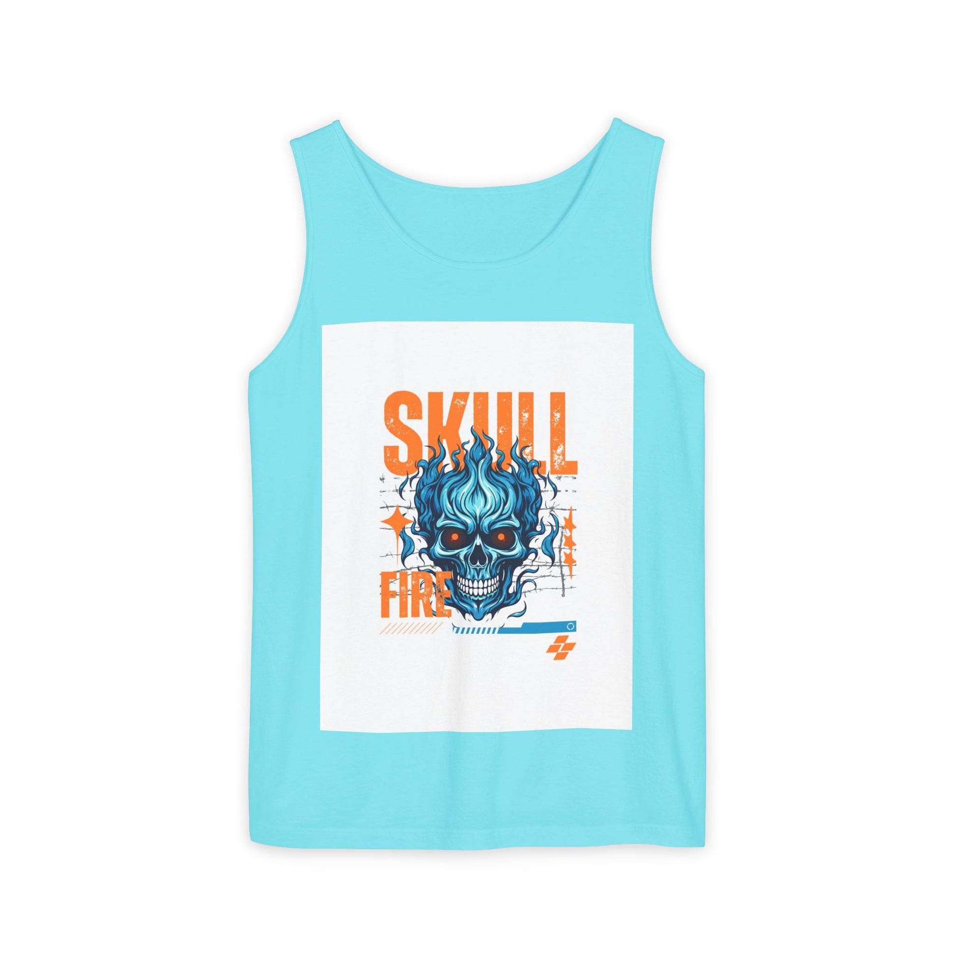 Skull Fire Graphic Tank Top for Unisex - Bold Summer Style